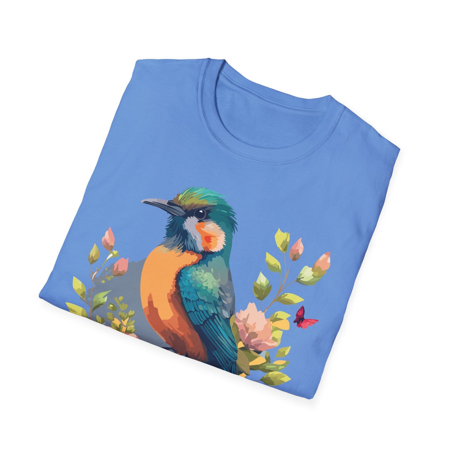 Bird T-Shirt, Floral Bird T Shirt, Shirt with Bird, Shirt with Animal