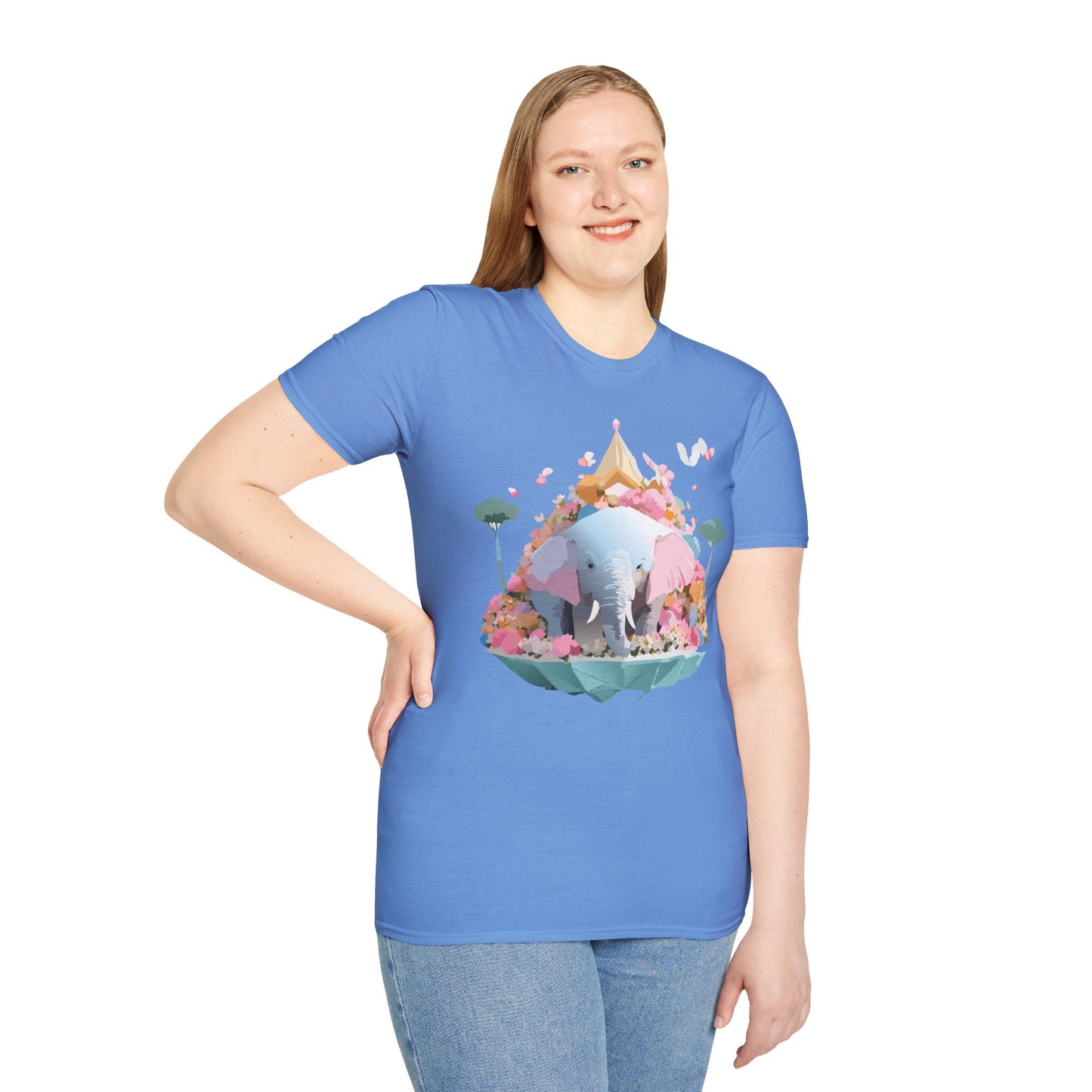 Elephant Shirt, T Shirt with Elephant, Elephant on T Shirt, T Shirt with Animation, Animals Tee Shirt