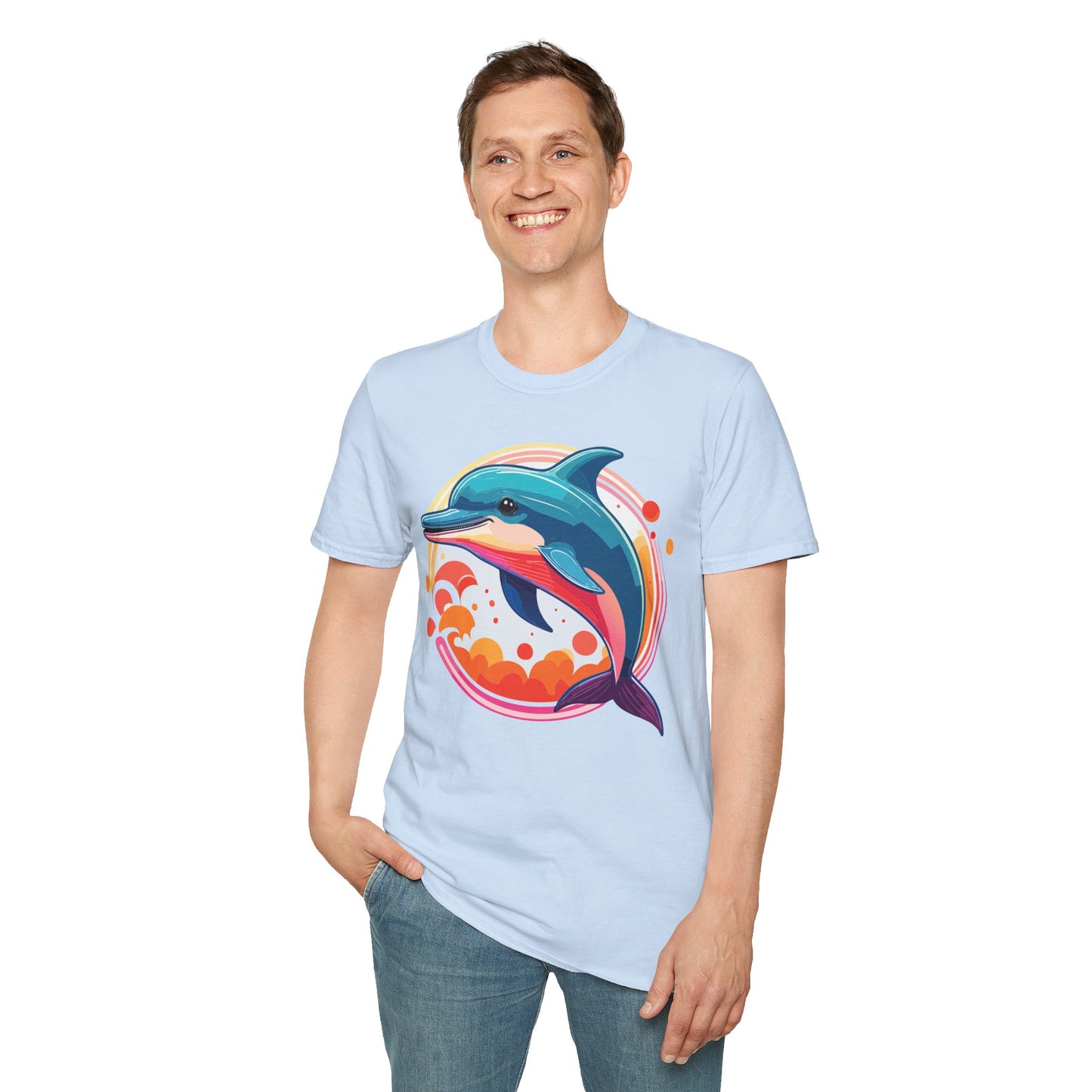 Dolphin Shirts, Shirt with Dolphin, Fish Tee Shirt, Animal Shirt