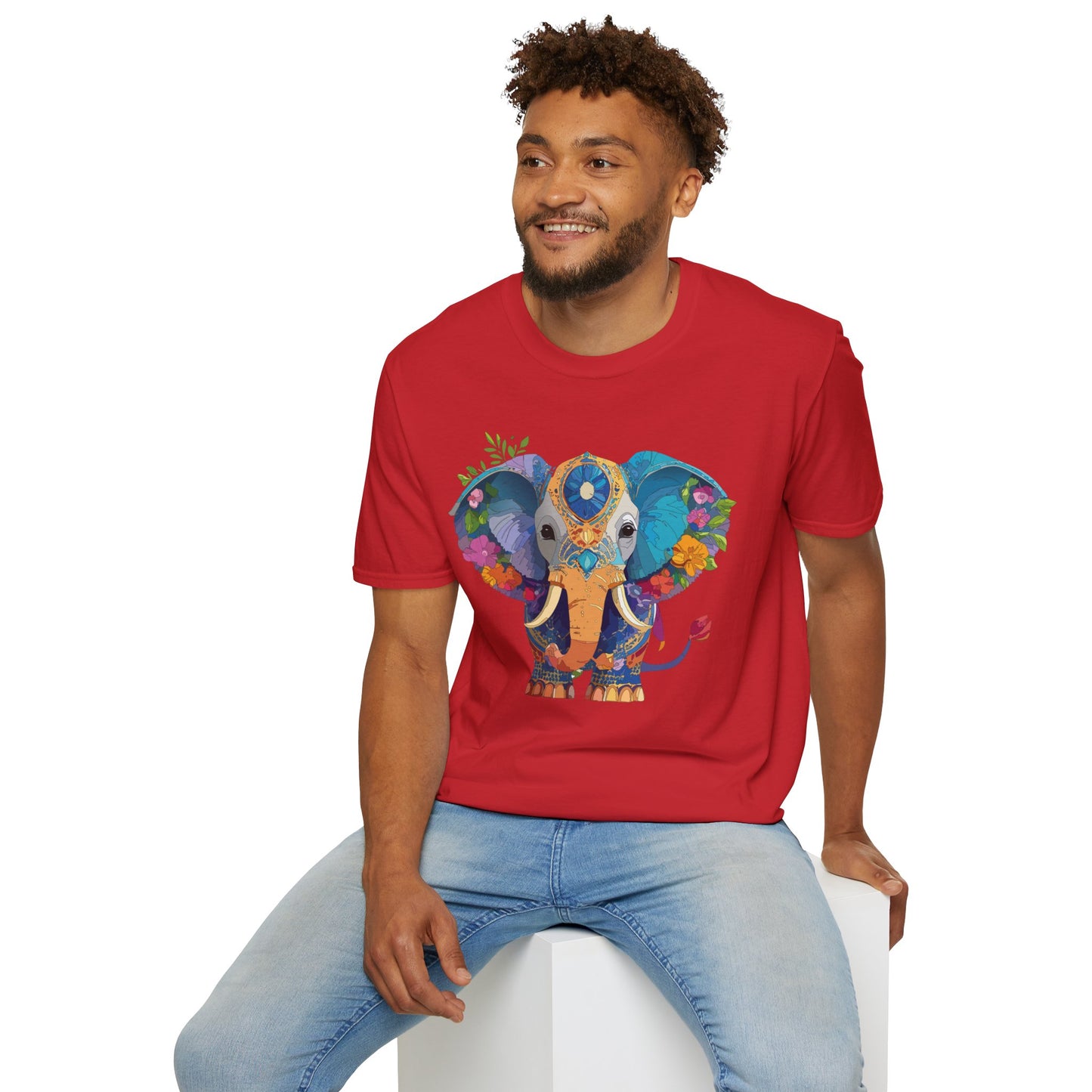 Elephant Shirt, T Shirt with Elephant, Elephant on T Shirt, T Shirt with Animation, Animals Tee Shirt