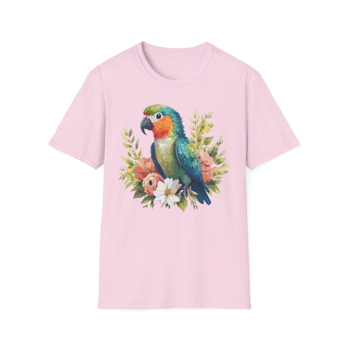 Bird T-Shirt, Floral Bird T Shirt, Shirt with Bird, Shirt with Animal