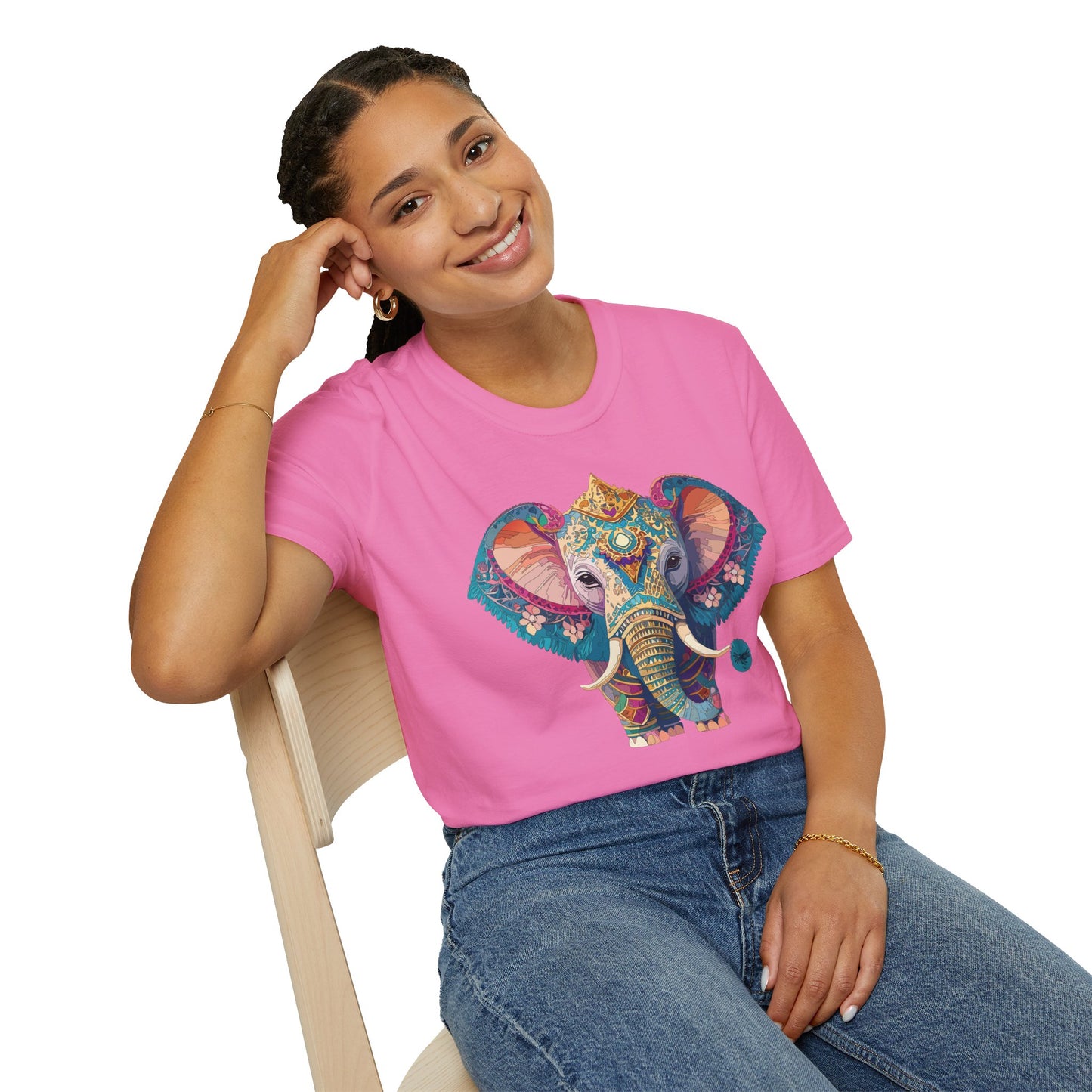 Elephant Shirt, T Shirt with Elephant, Elephant on T Shirt, T Shirt with Animation, Animals Tee Shirt