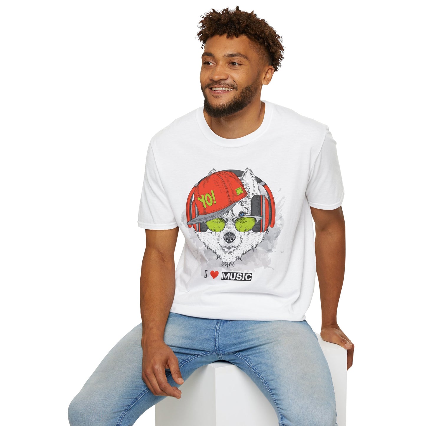 I love Music Animals Shirts, Shirt with Animals, Animals with Headphones Shirt