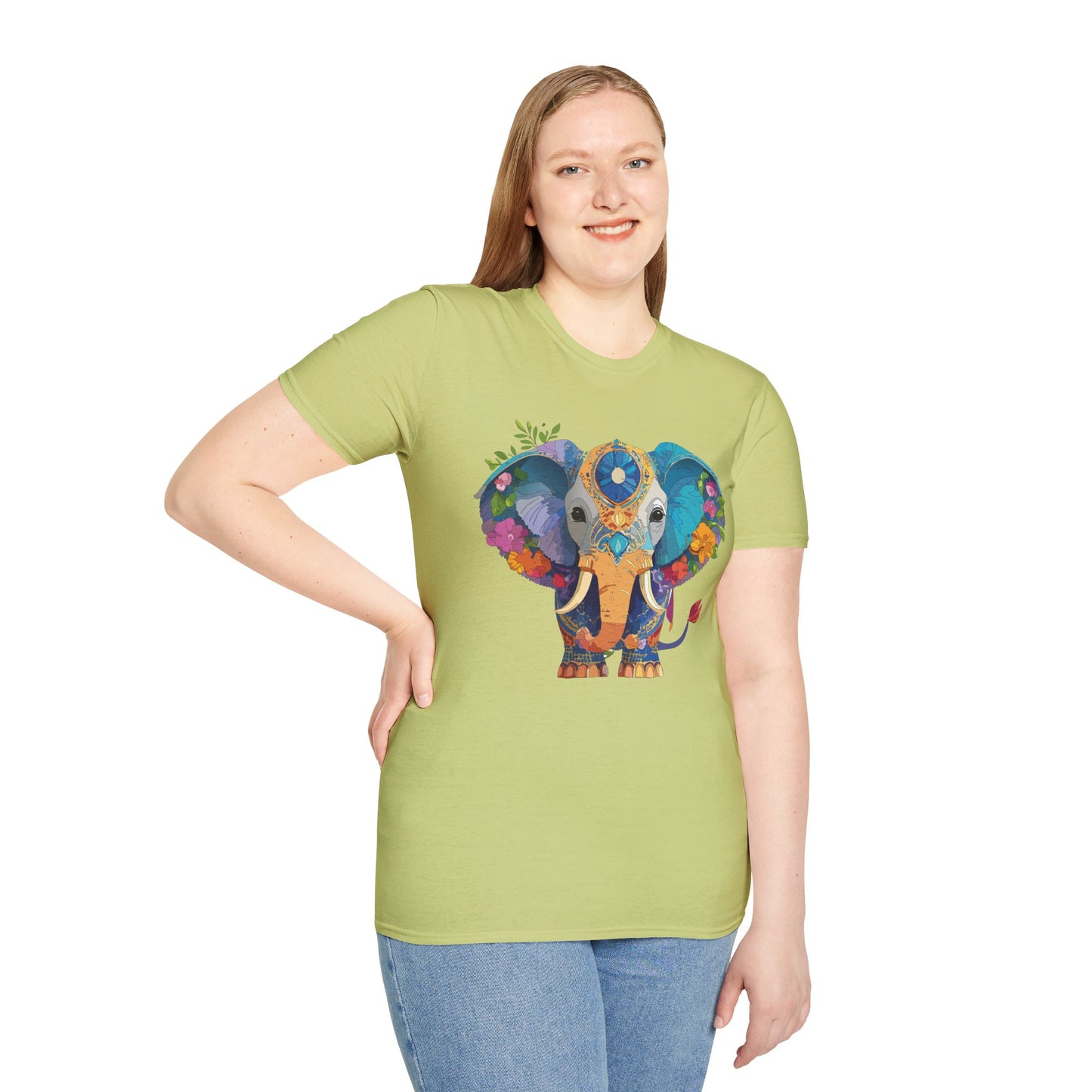 Elephant Shirt, T Shirt with Elephant, Elephant on T Shirt, T Shirt with Animation, Animals Tee Shirt