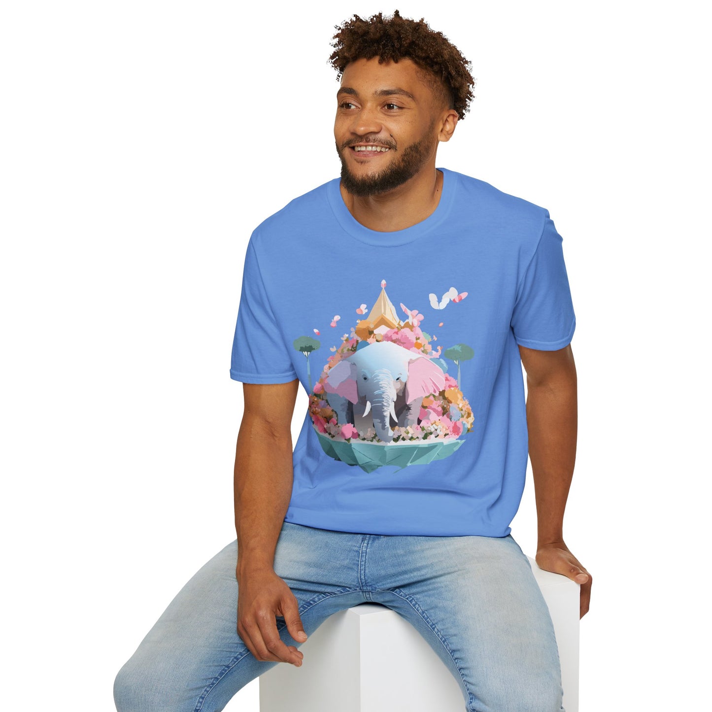 Elephant Shirt, T Shirt with Elephant, Elephant on T Shirt, T Shirt with Animation, Animals Tee Shirt