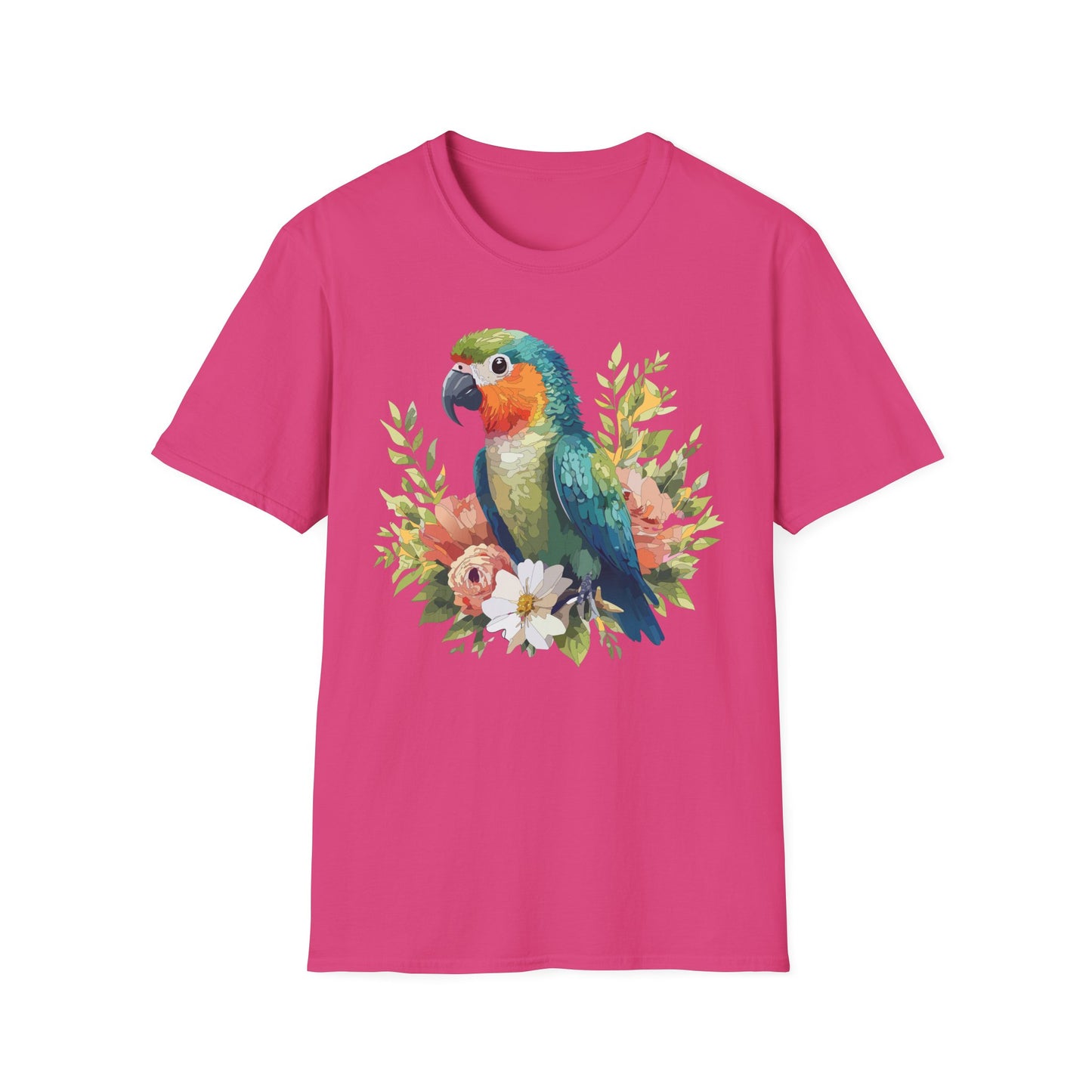 Bird T-Shirt, Floral Bird T Shirt, Shirt with Bird, Shirt with Animal