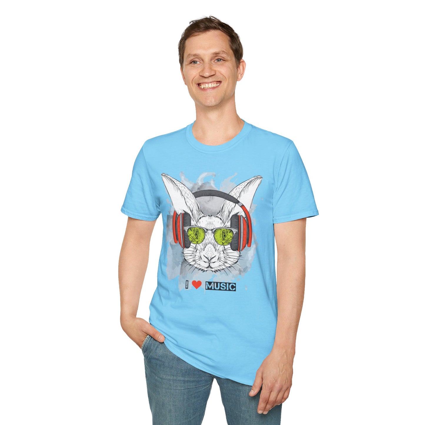 I love Music Animals Shirts, Shirt with Animals, Animals with Headphones Shirt