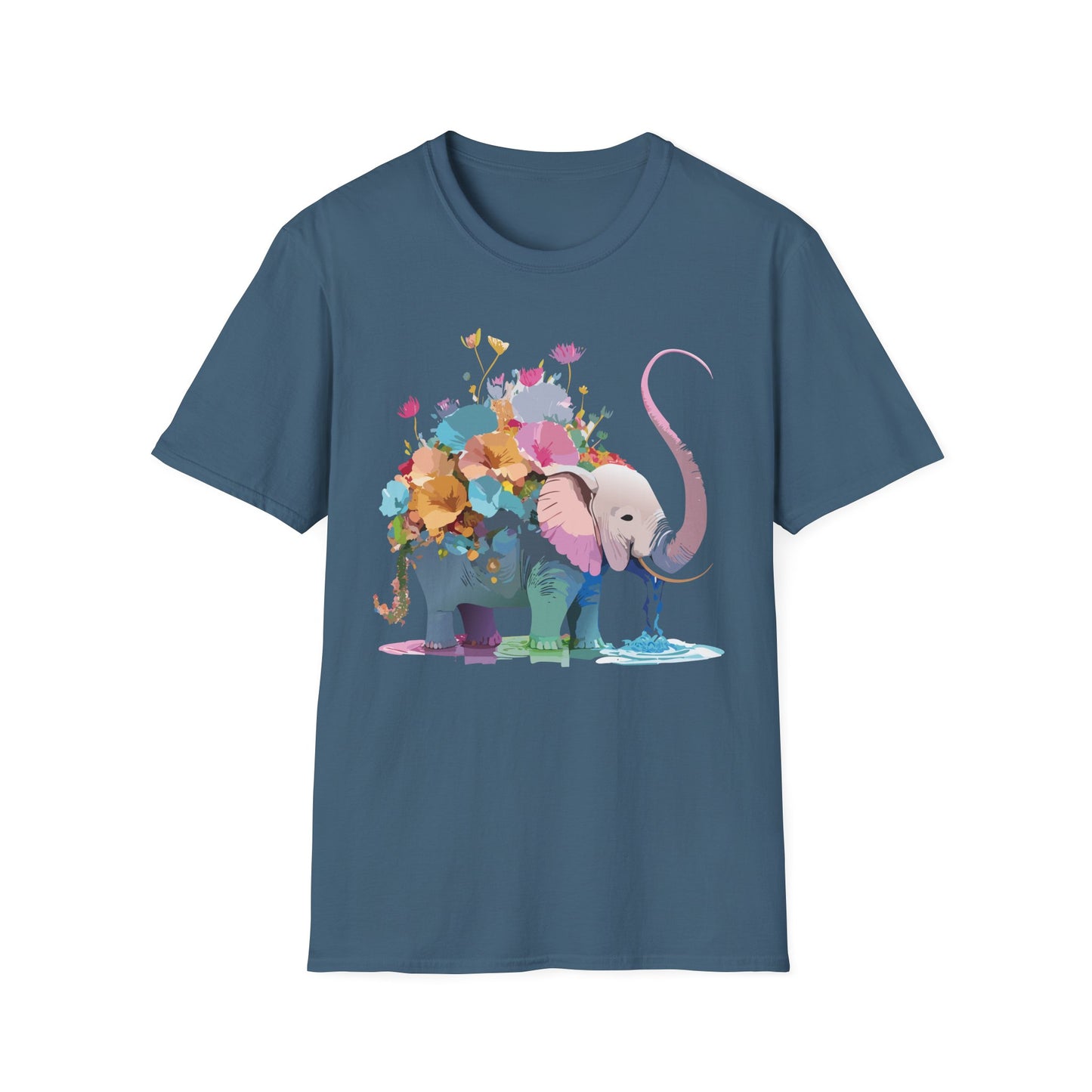 Elephant Shirt, T Shirt with Elephant, Elephant on T Shirt, T Shirt with Animation, Animals Tee Shirt