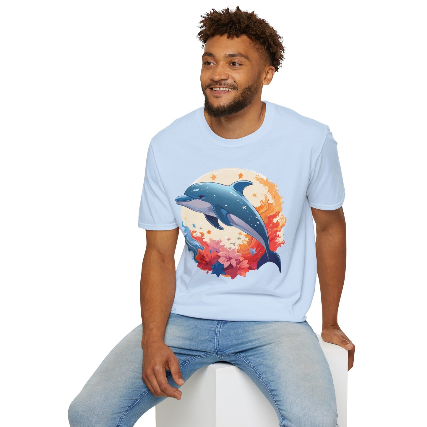 Dolphin Shirts, Shirt with Dolphin, Fish Tee Shirt, Animal Shirt