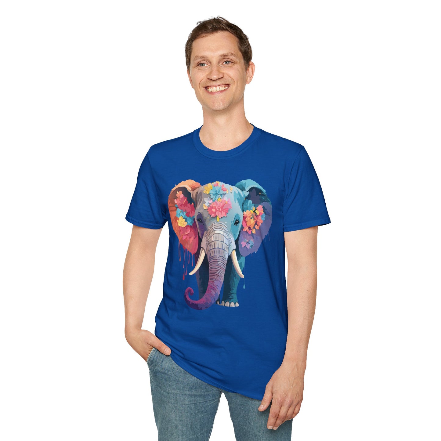 Elephant Shirt, T Shirt with Elephant, Elephant on T Shirt, T Shirt with Animation, Animals Tee Shirt