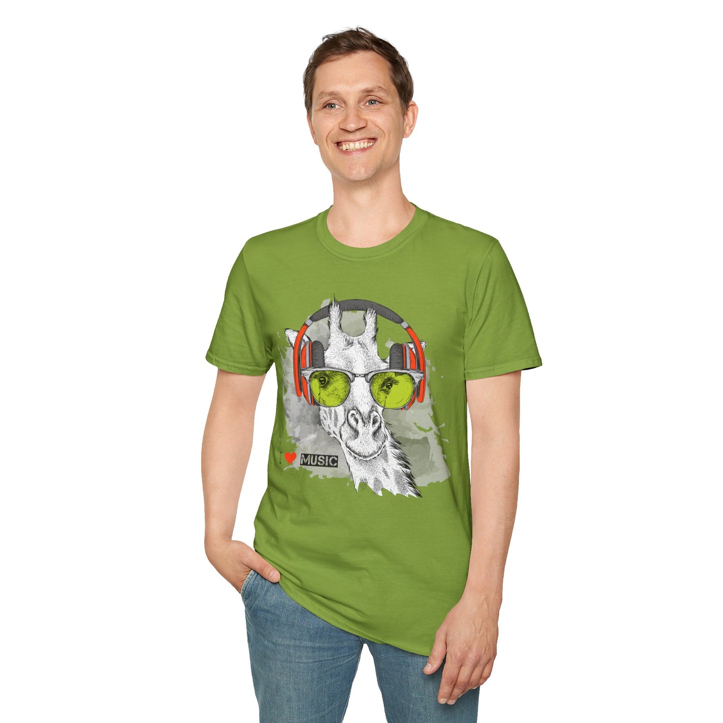I love Music Animals Shirts, Shirt with Animals, Animals with Headphones Shirt