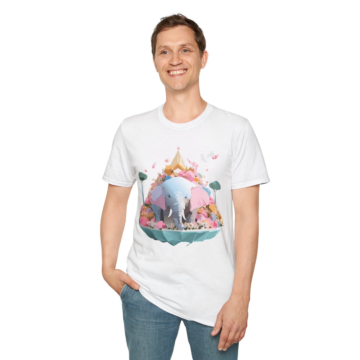 Elephant Shirt, T Shirt with Elephant, Elephant on T Shirt, T Shirt with Animation, Animals Tee Shirt