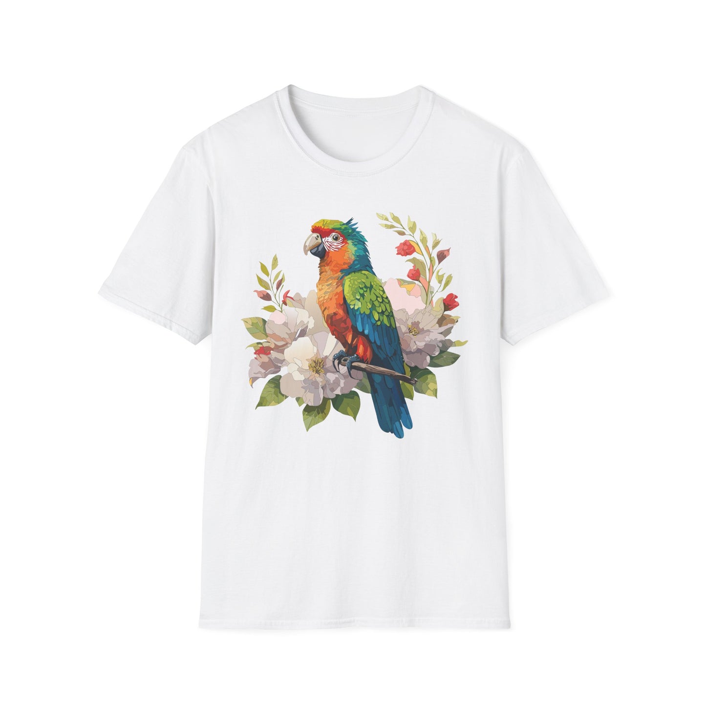 Bird T-Shirt, Floral Bird T Shirt, Shirt with Bird, Shirt with Animal
