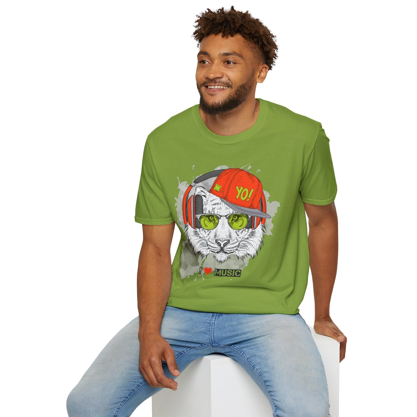 I love Music Animals Shirts, Shirt with Animals, Animals with Headphones Shirt