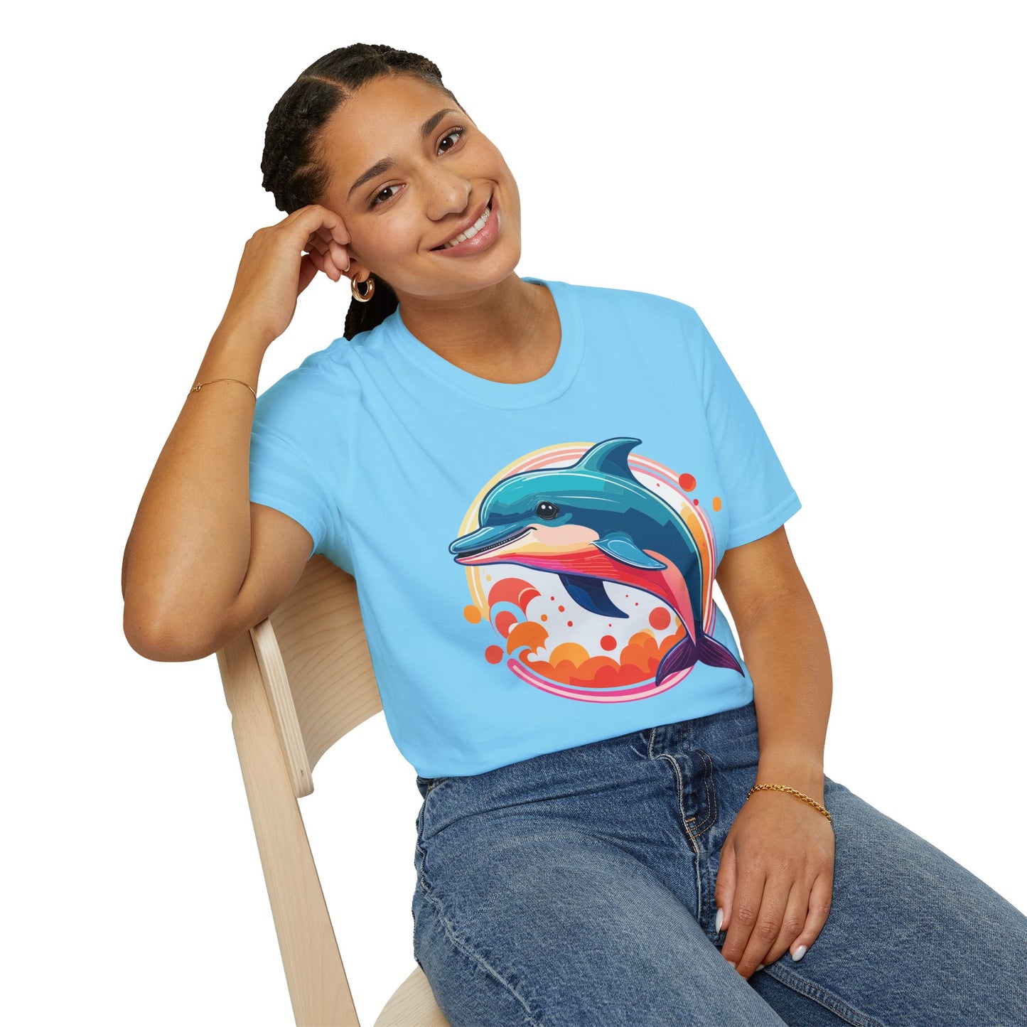 Dolphin Shirts, Shirt with Dolphin, Fish Tee Shirt, Animal Shirt