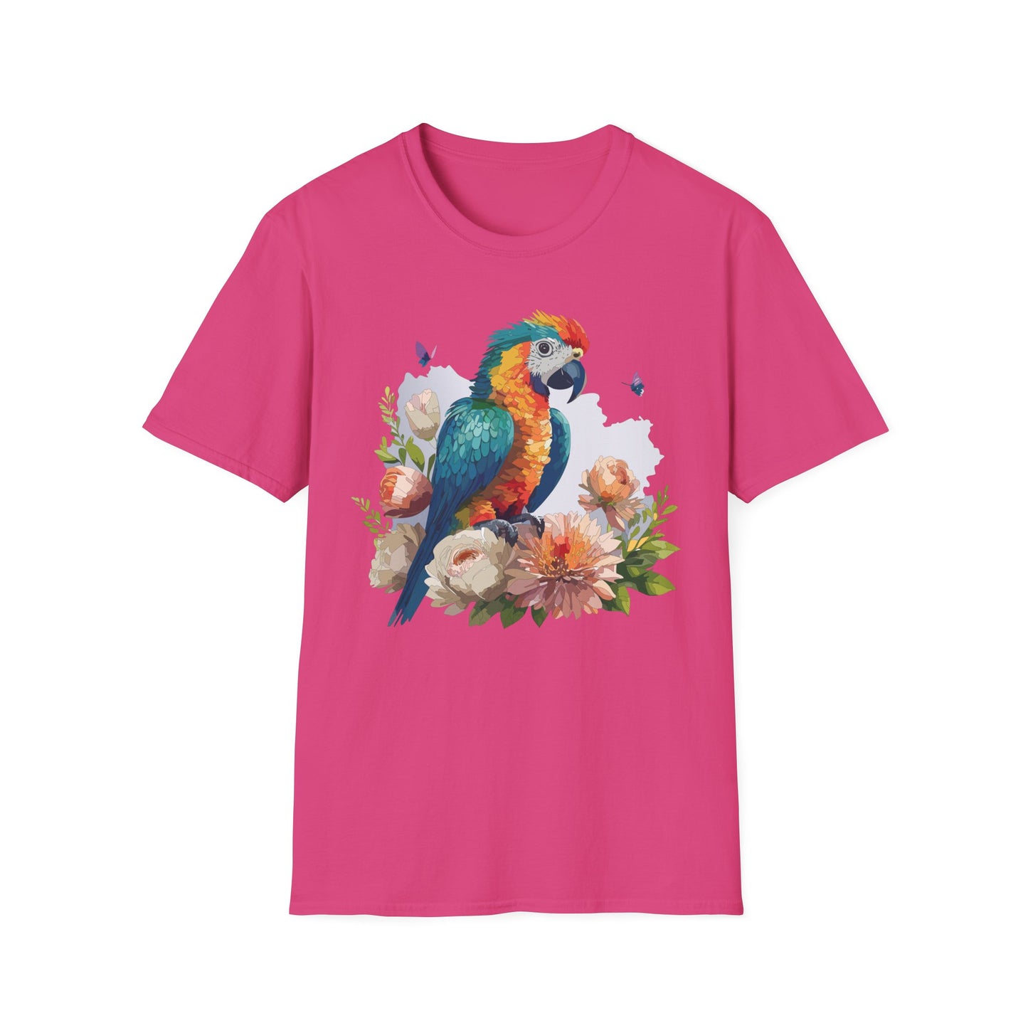 Bird T-Shirt, Floral Bird T Shirt, Shirt with Bird, Shirt with Animal