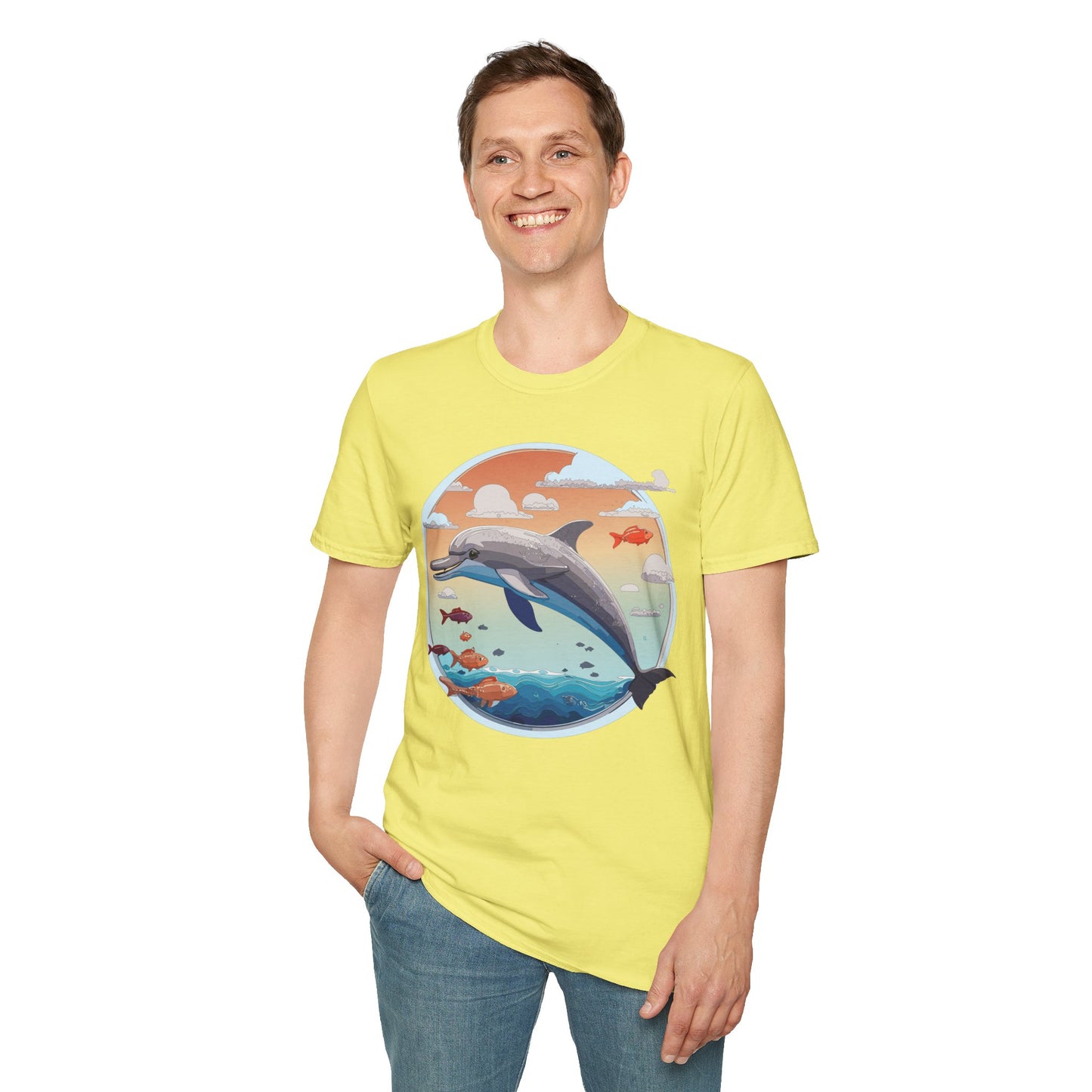 Dolphin Shirts, Shirt with Dolphin, Fish Tee Shirt, Animal Shirt