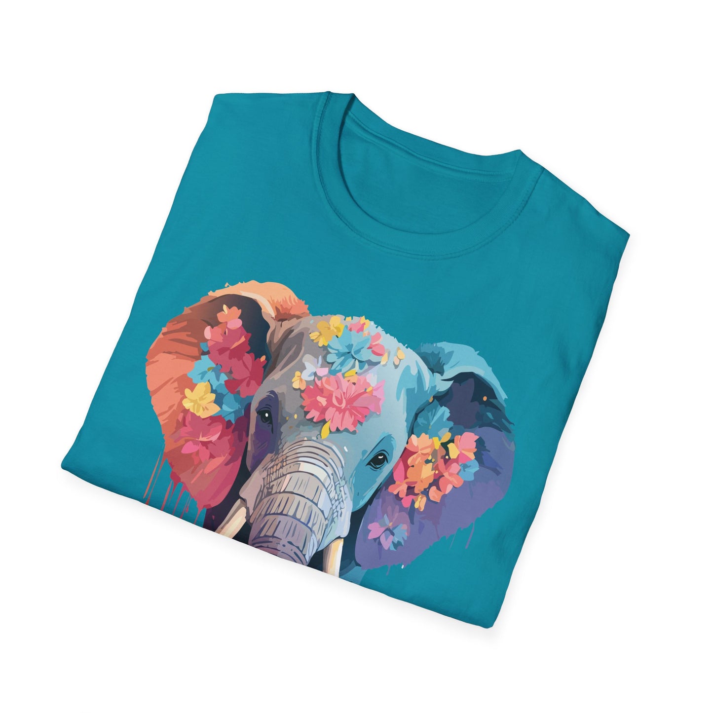 Elephant Shirt, T Shirt with Elephant, Elephant on T Shirt, T Shirt with Animation, Animals Tee Shirt