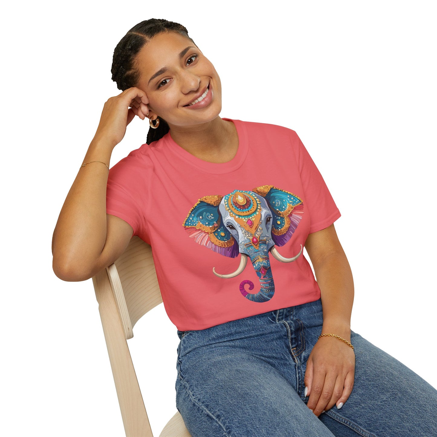 Elephant Shirt, T Shirt with Elephant, Elephant on T Shirt, T Shirt with Animation, Animals Tee Shirt