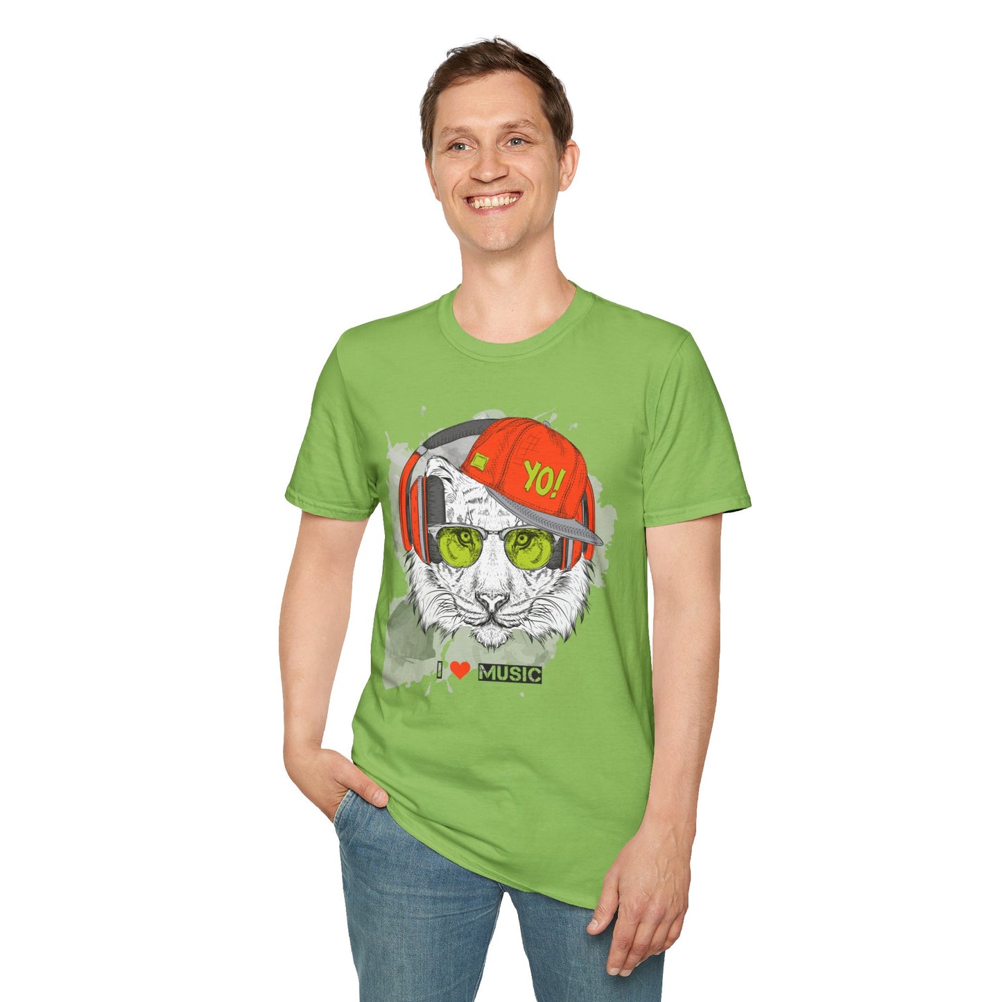 I love Music Animals Shirts, Shirt with Animals, Animals with Headphones Shirt