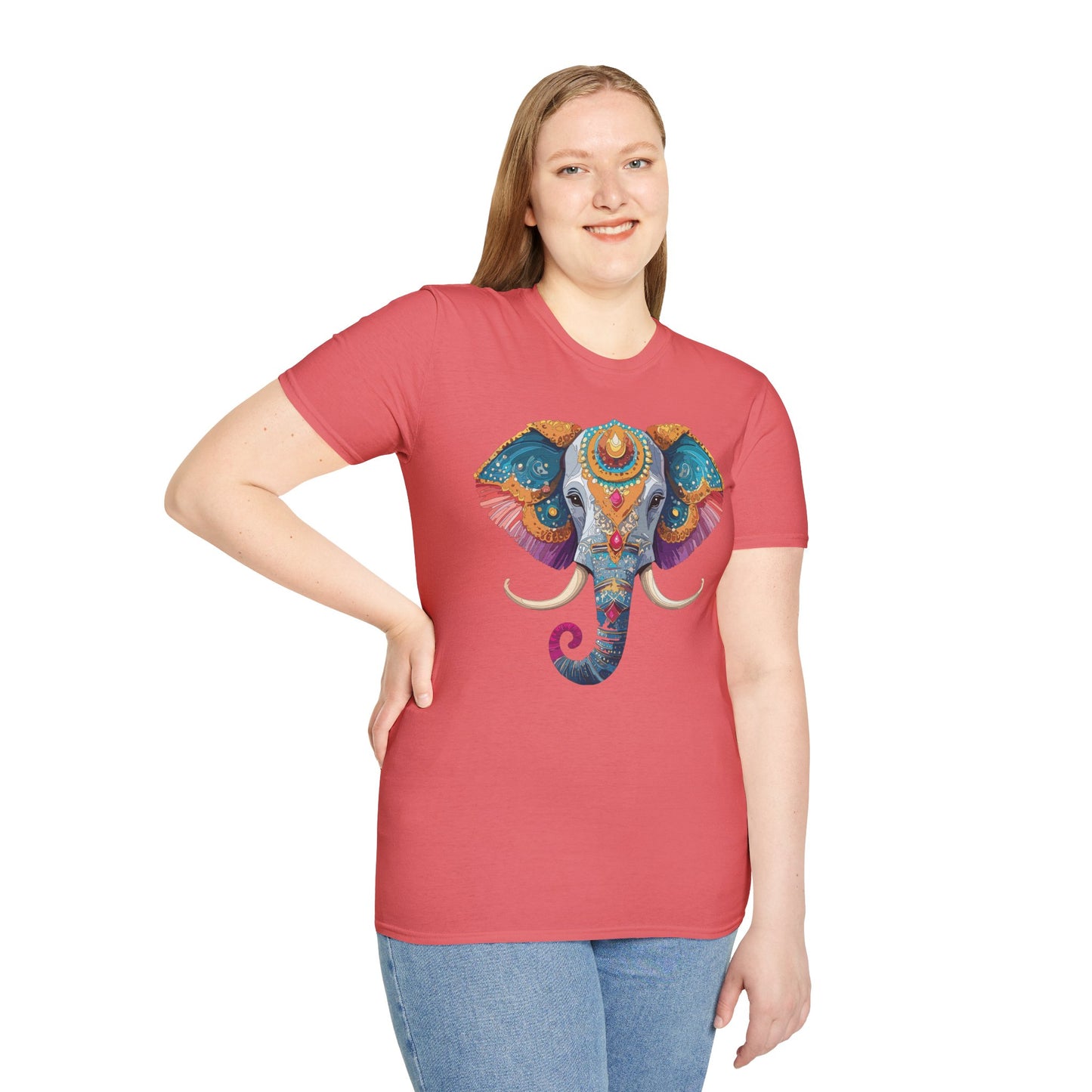 Elephant Shirt, T Shirt with Elephant, Elephant on T Shirt, T Shirt with Animation, Animals Tee Shirt