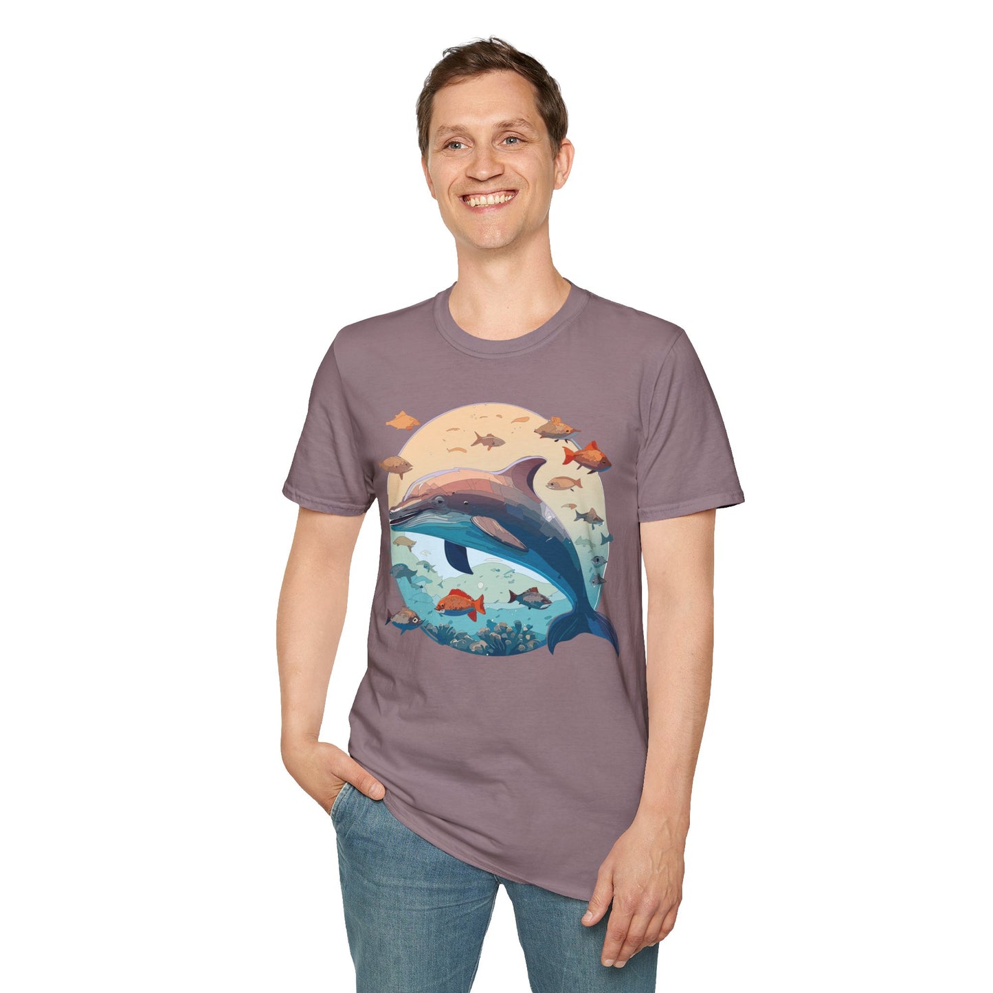 Dolphin Shirts, Shirt with Dolphin, Fish Tee Shirt, Animal Shirt