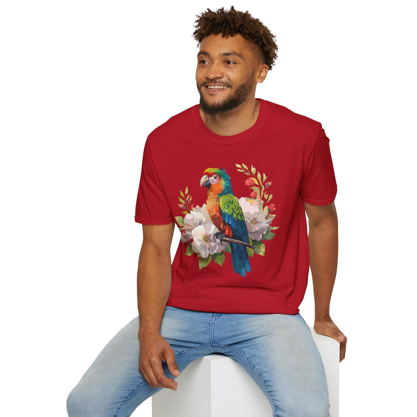 Bird T-Shirt, Floral Bird T Shirt, Shirt with Bird, Shirt with Animal