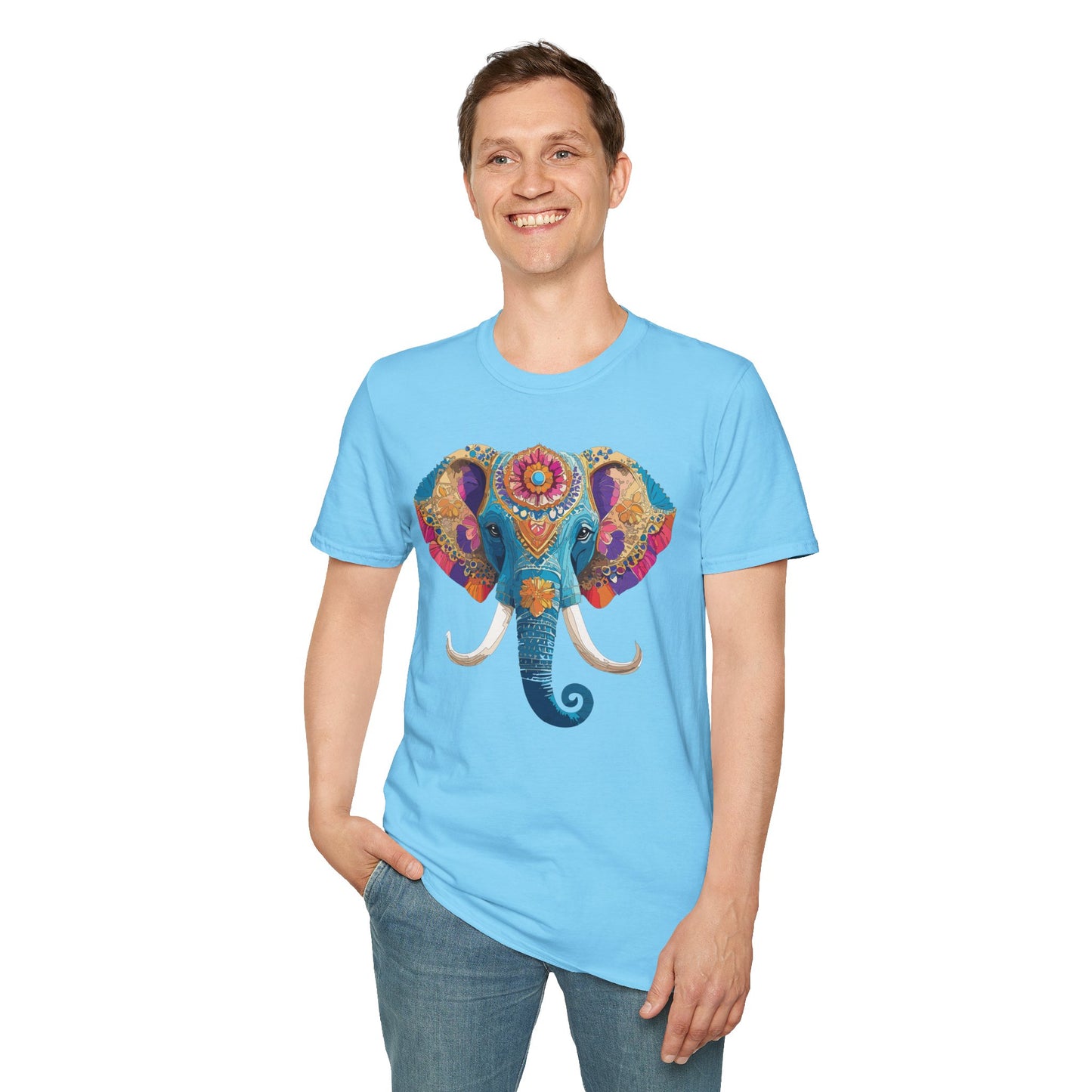 Elephant Shirt, T Shirt with Elephant, Elephant on T Shirt, T Shirt with Animation, Animals Tee Shirt