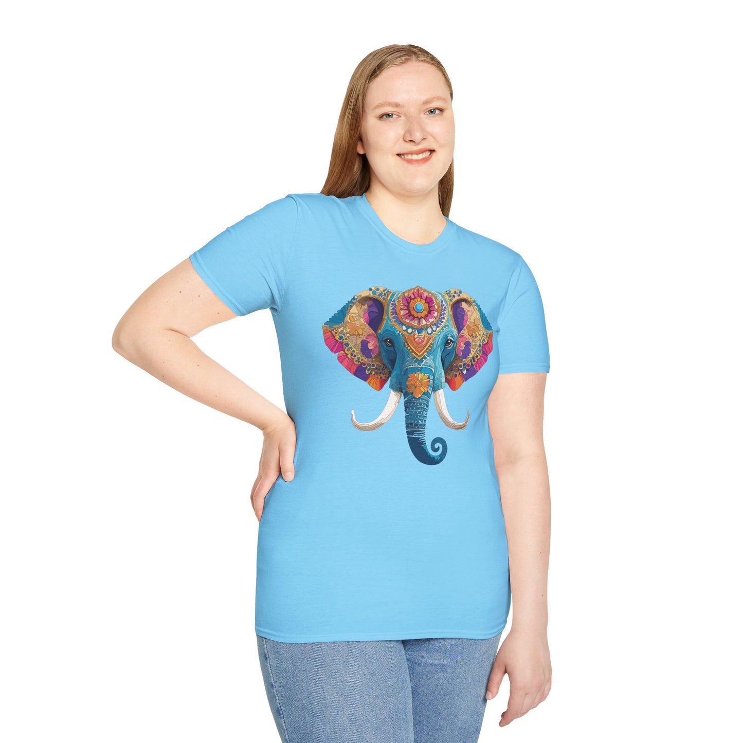 Elephant Shirt, T Shirt with Elephant, Elephant on T Shirt, T Shirt with Animation, Animals Tee Shirt