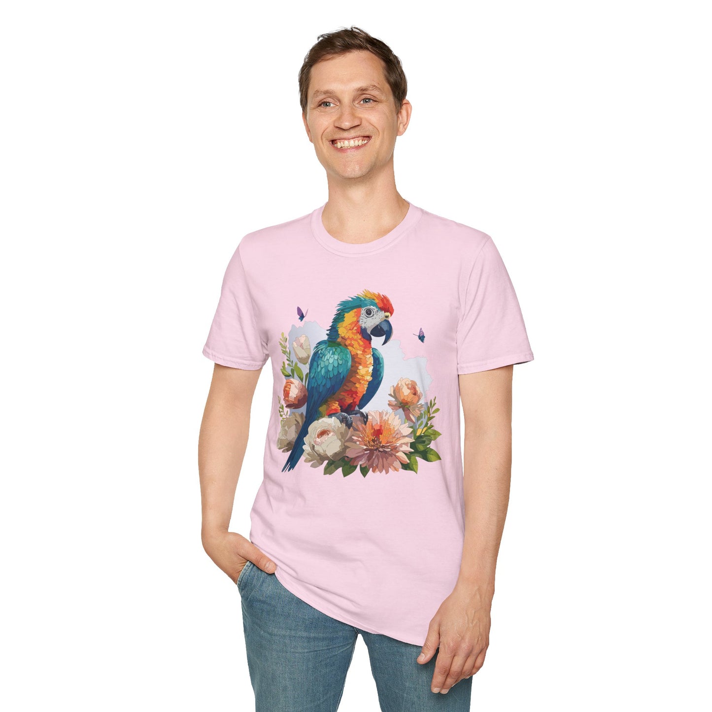 Bird T-Shirt, Floral Bird T Shirt, Shirt with Bird, Shirt with Animal