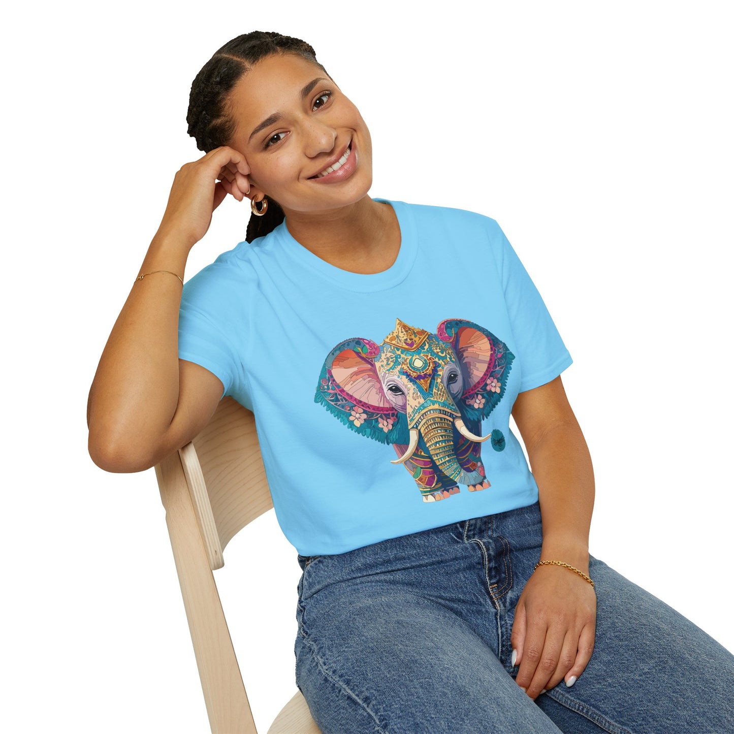 Elephant Shirt, T Shirt with Elephant, Elephant on T Shirt, T Shirt with Animation, Animals Tee Shirt