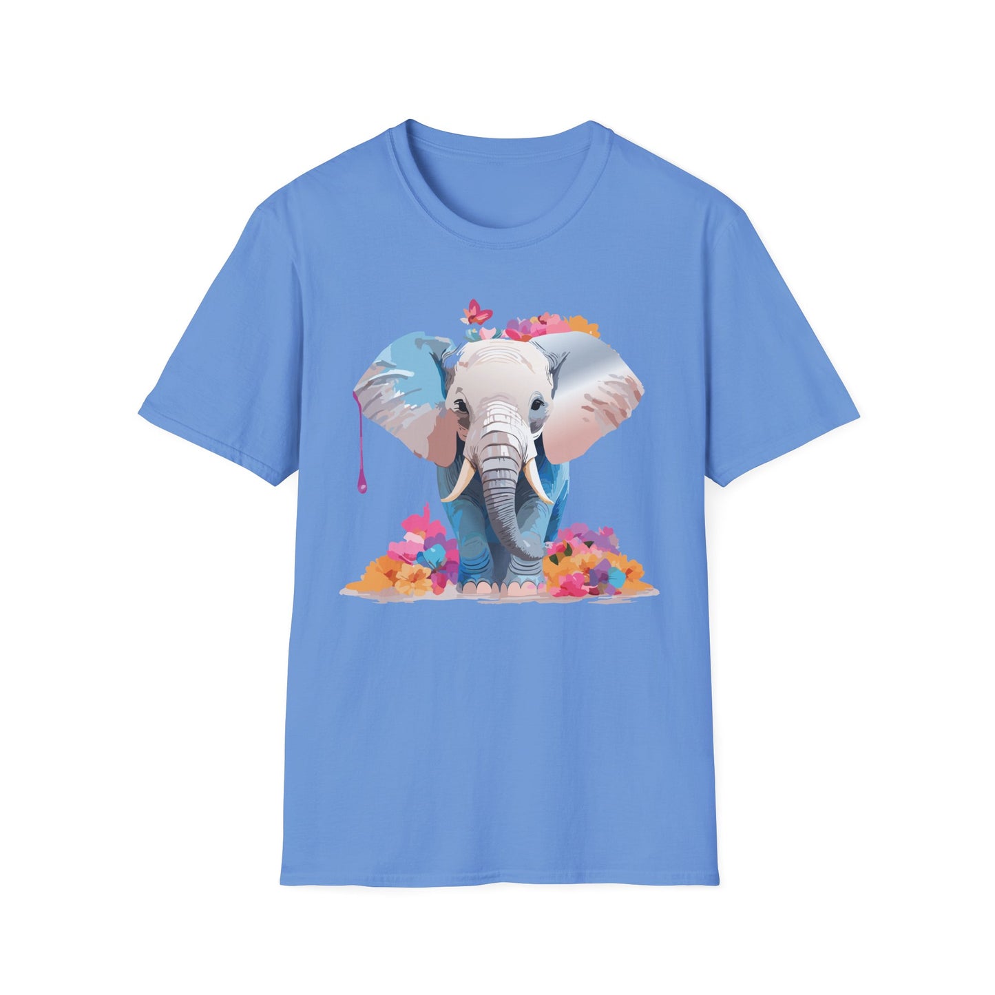 Elephant Shirt, T Shirt with Elephant, Elephant on T Shirt, T Shirt with Animation, Animals Tee Shirt