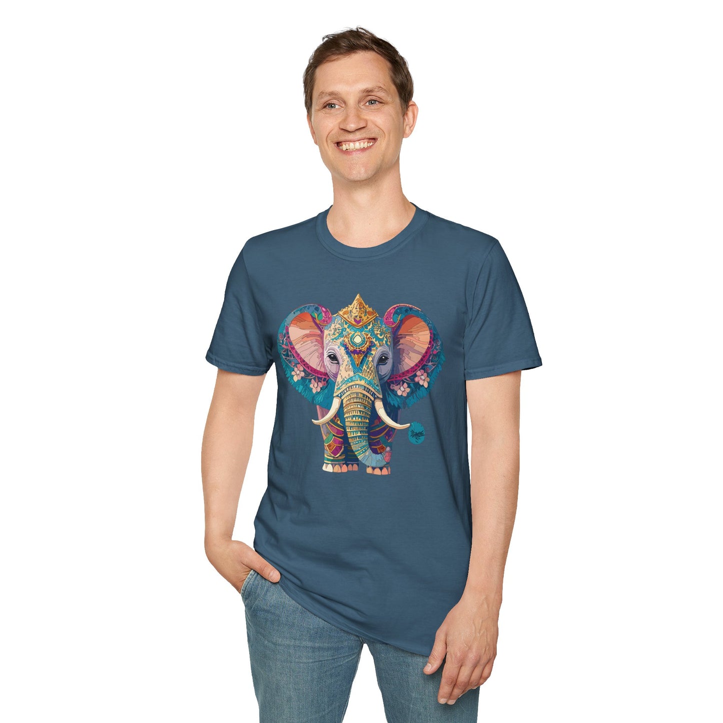 Elephant Shirt, T Shirt with Elephant, Elephant on T Shirt, T Shirt with Animation, Animals Tee Shirt