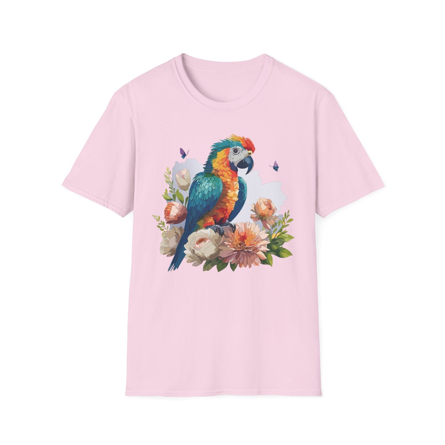 Bird T-Shirt, Floral Bird T Shirt, Shirt with Bird, Shirt with Animal