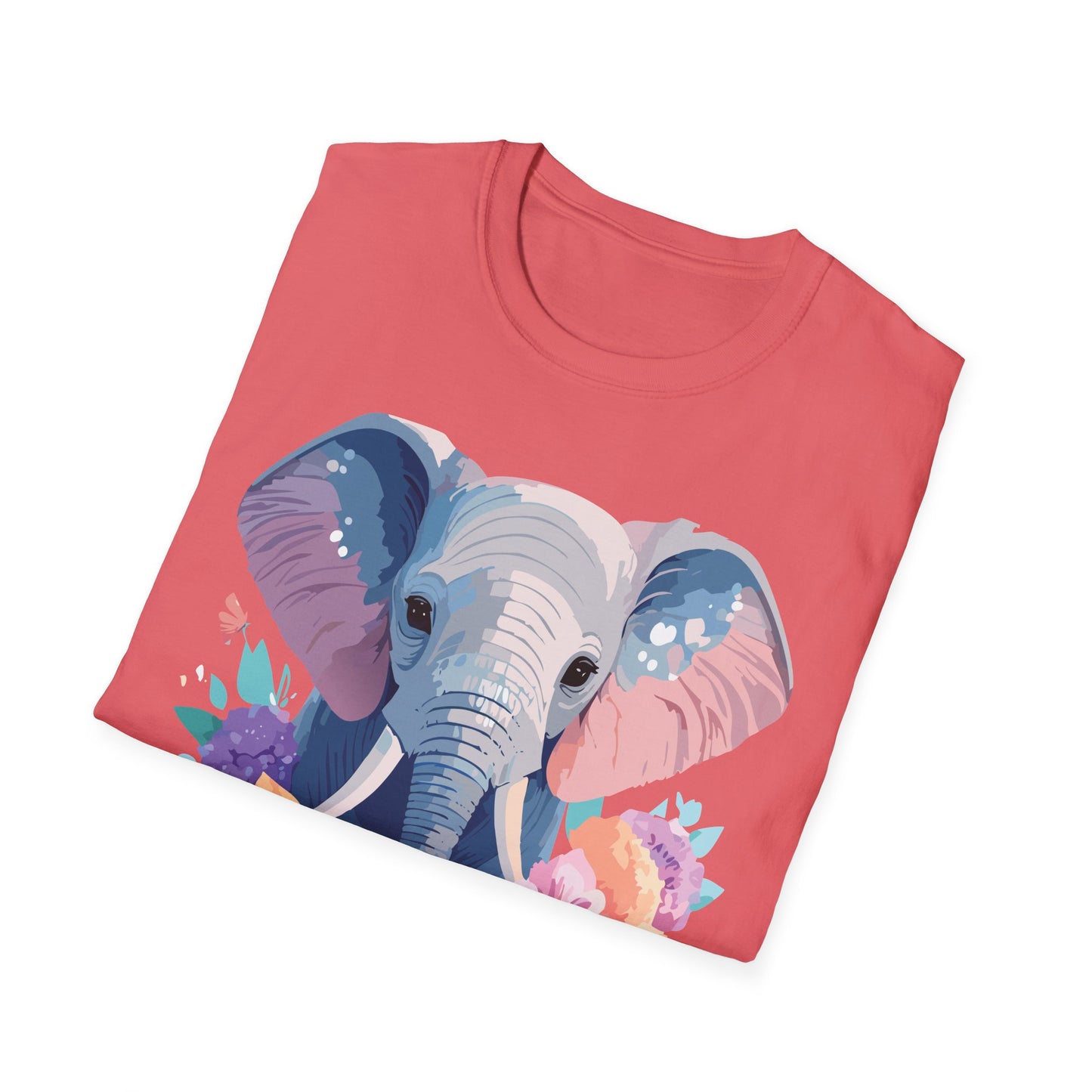 Elephant Shirt, T Shirt with Elephant, Elephant on T Shirt, T Shirt with Animation, Animals Tee Shirt