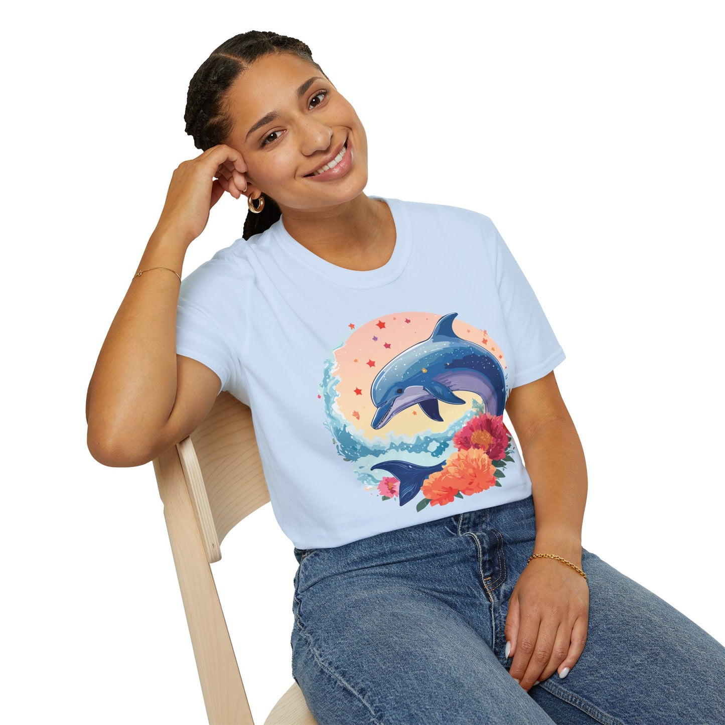 Dolphin Shirts, Shirt with Dolphin, Fish Tee Shirt, Animal Shirt