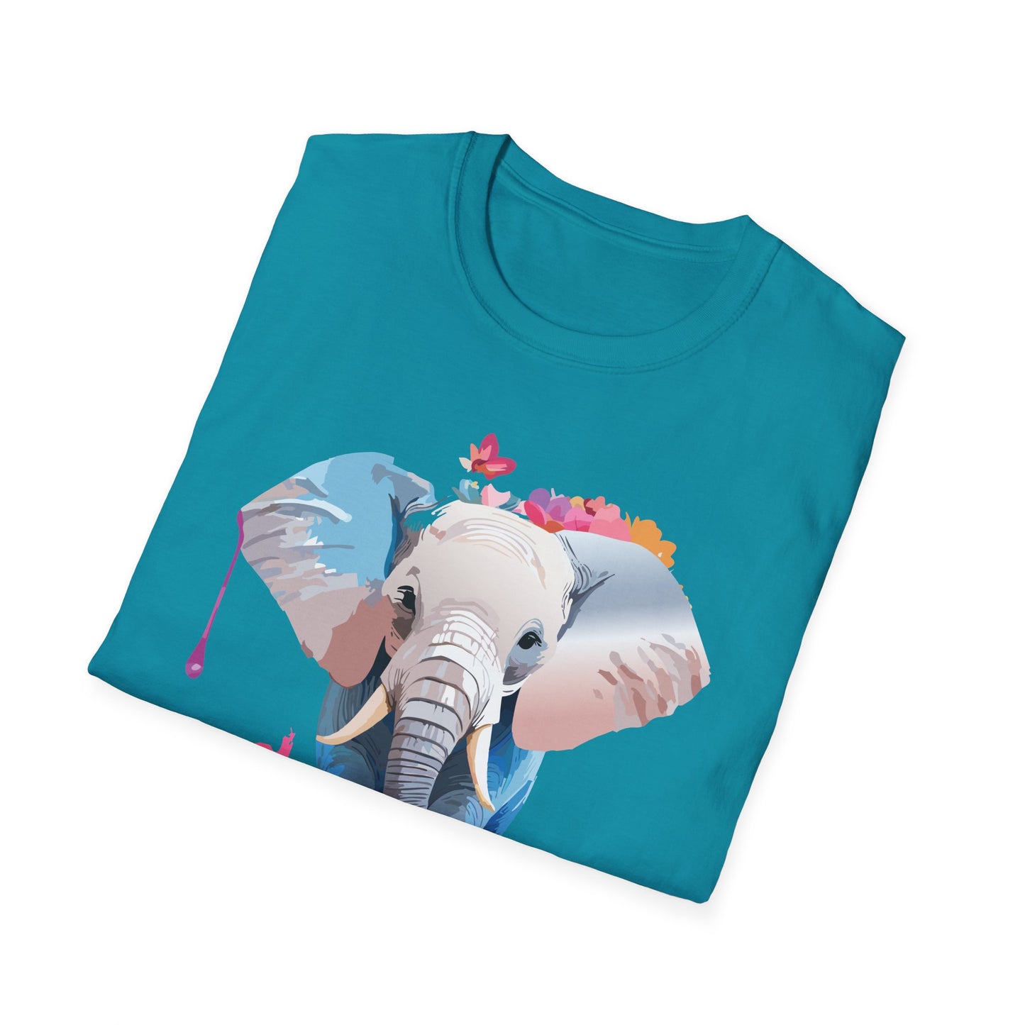 Elephant Shirt, T Shirt with Elephant, Elephant on T Shirt, T Shirt with Animation, Animals Tee Shirt
