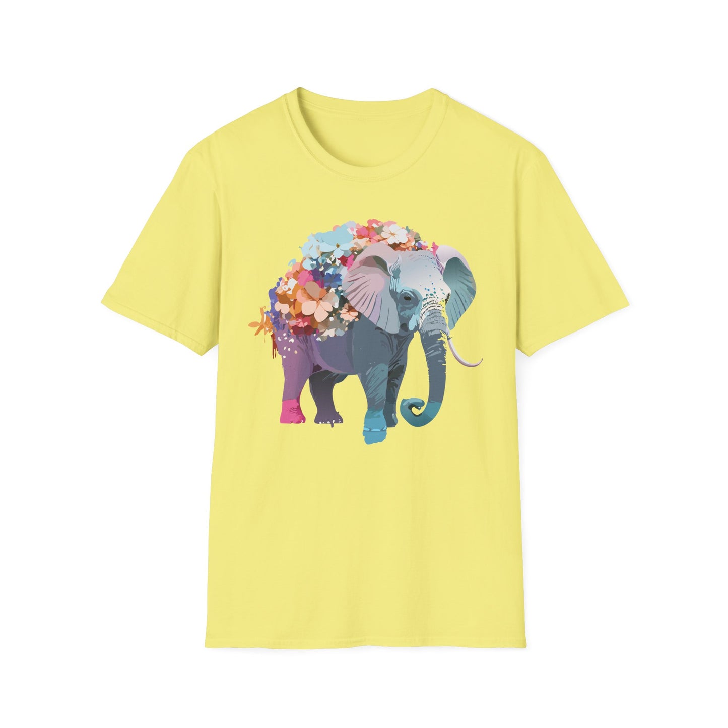 Elephant Shirt, T Shirt with Elephant, Elephant on T Shirt, T Shirt with Animation, Animals Tee Shirt
