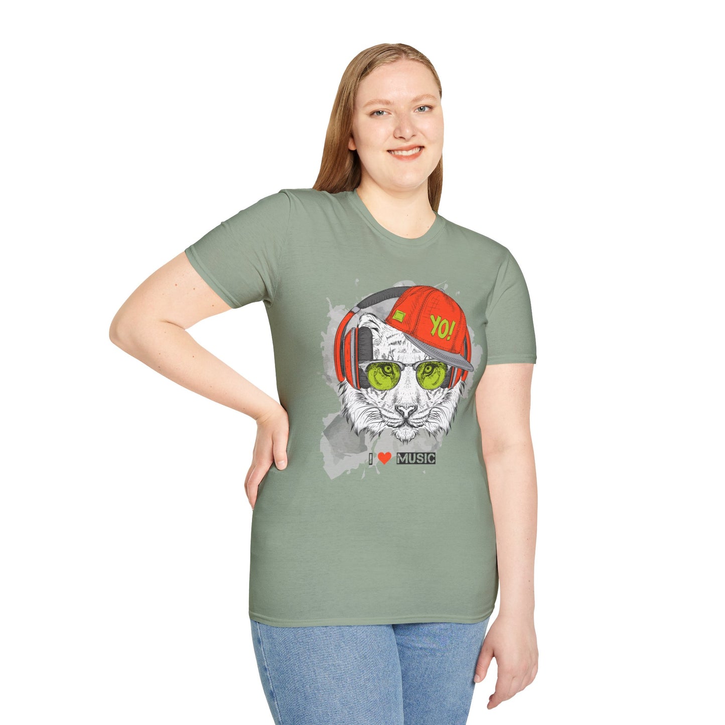 I love Music Animals Shirts, Shirt with Animals, Animals with Headphones Shirt