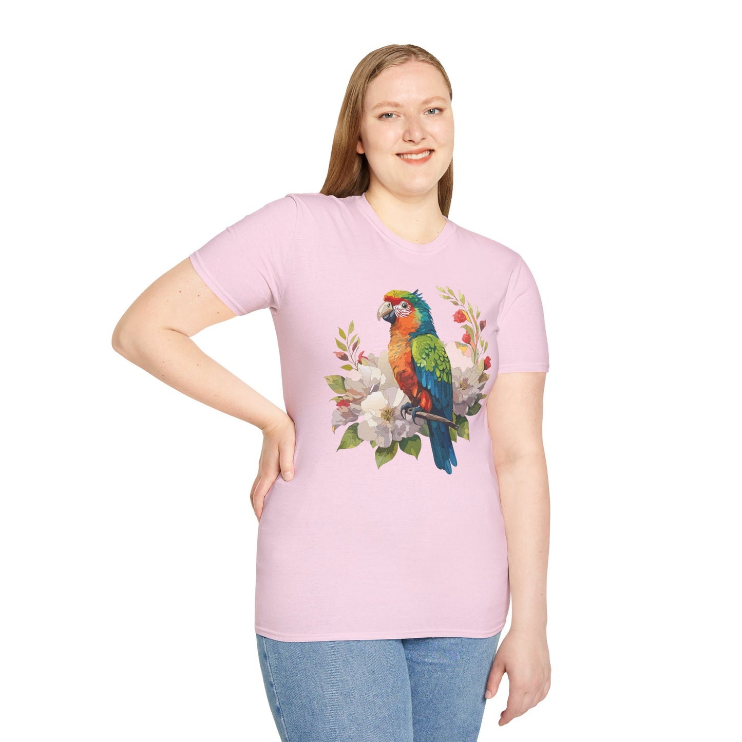 Bird T-Shirt, Floral Bird T Shirt, Shirt with Bird, Shirt with Animal