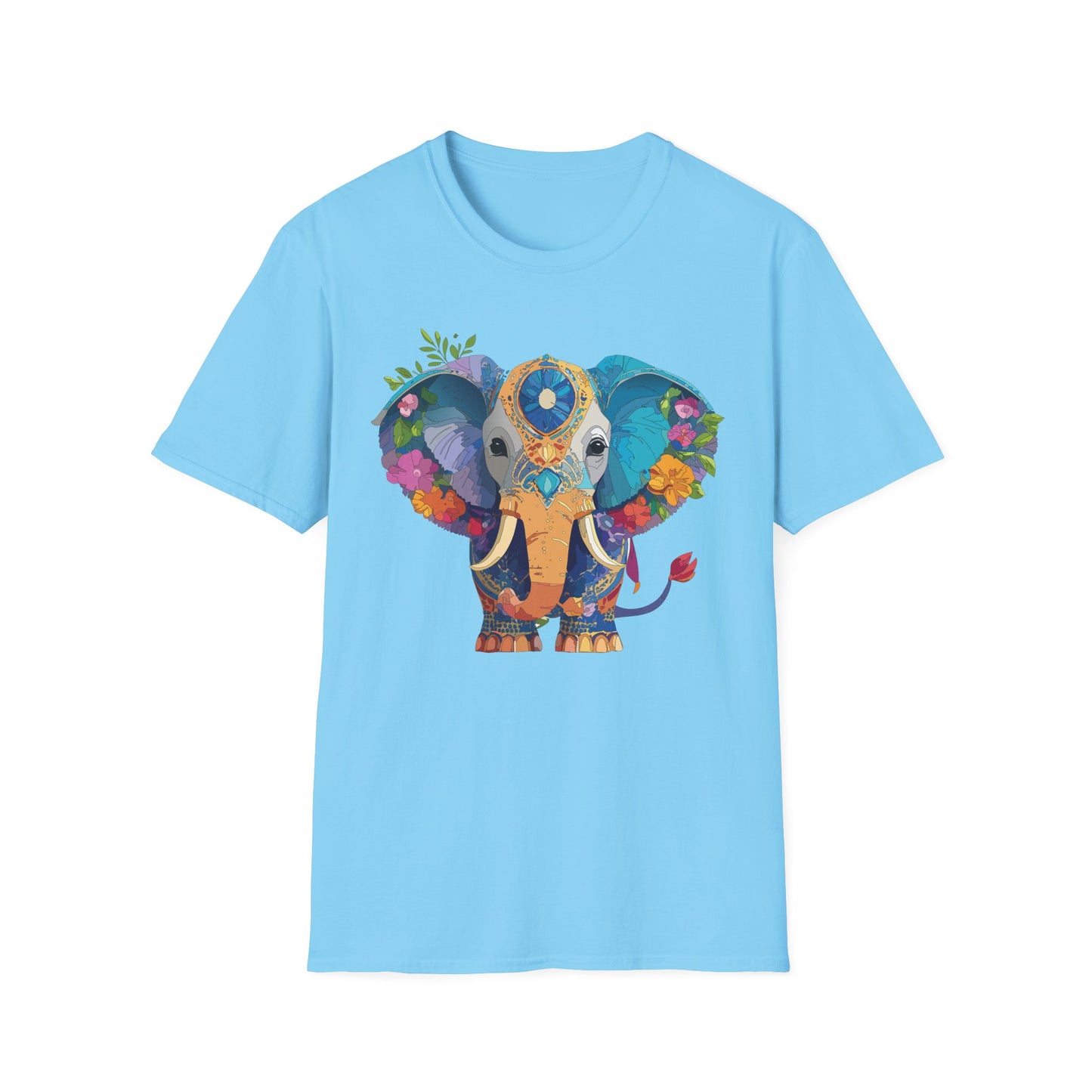 Elephant Shirt, T Shirt with Elephant, Elephant on T Shirt, T Shirt with Animation, Animals Tee Shirt