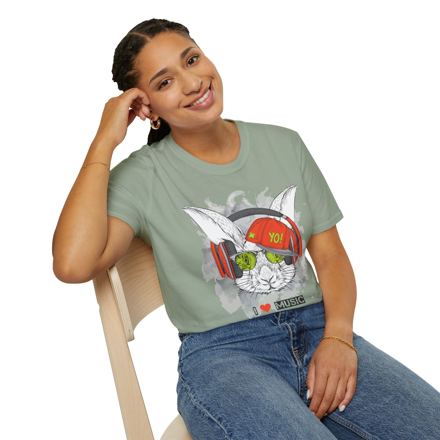 I love Music Animals Shirts, Shirt with Animals, Animals with Headphones Shirt