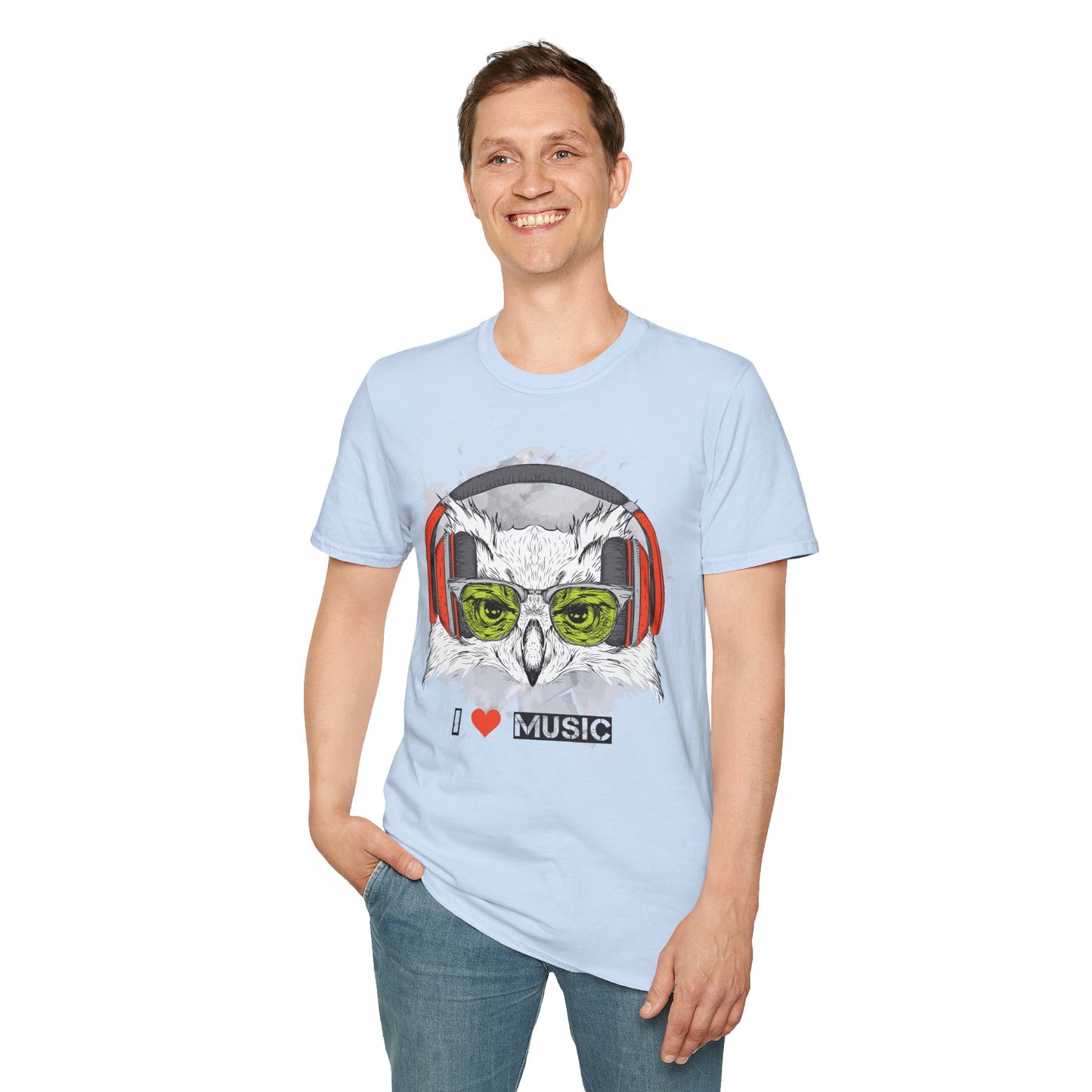 I love Music Animals Shirts, Shirt with Animals, Animals with Headphones Shirt