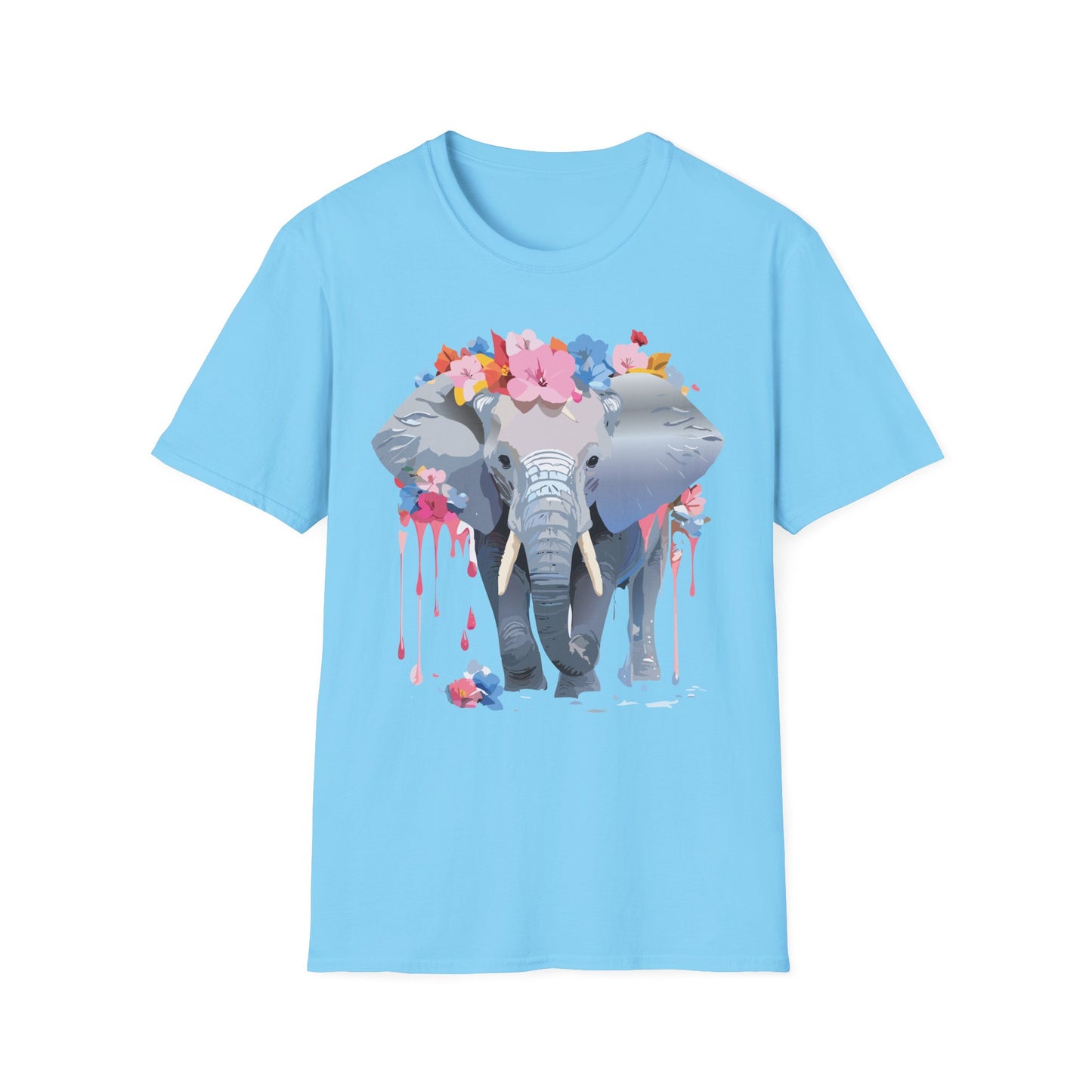 Elephant Shirt, T Shirt with Elephant, Elephant on T Shirt, T Shirt with Animation, Animals Tee Shirt