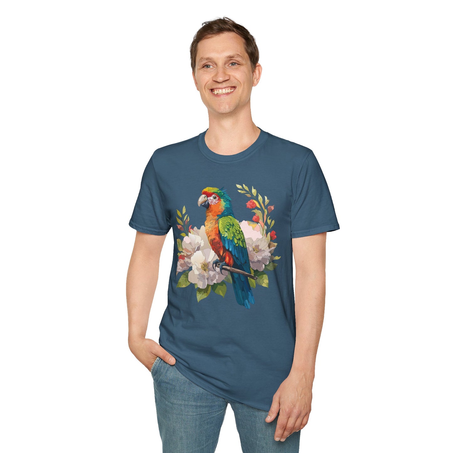 Bird T-Shirt, Floral Bird T Shirt, Shirt with Bird, Shirt with Animal