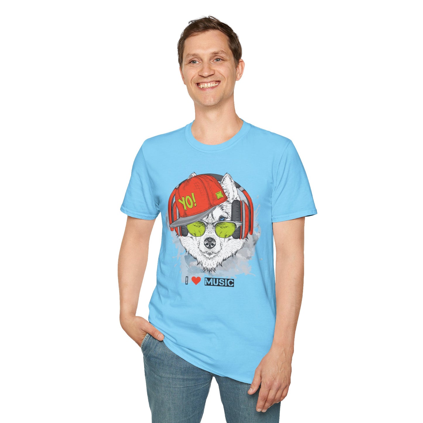 I love Music Animals Shirts, Shirt with Animals, Animals with Headphones Shirt