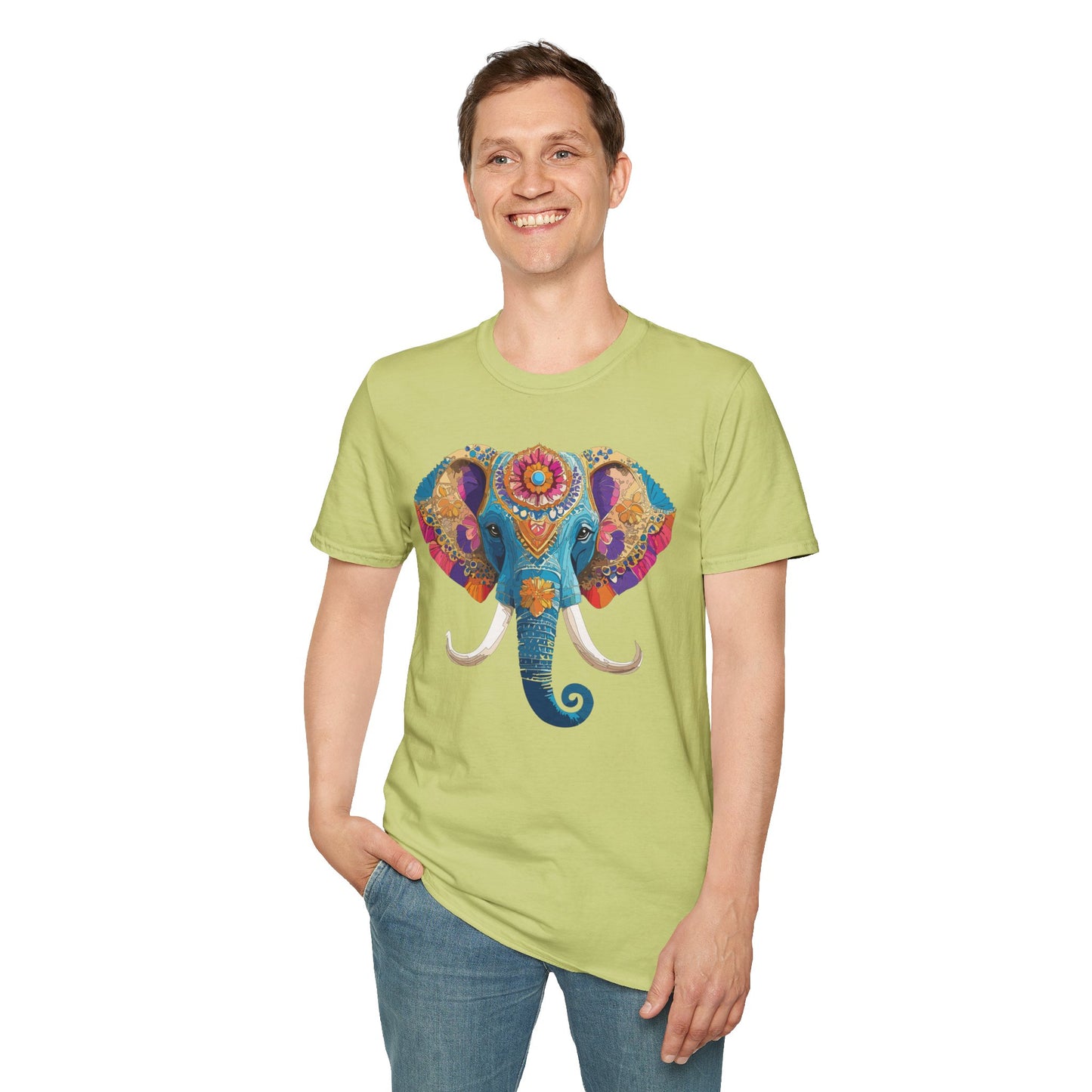 Elephant Shirt, T Shirt with Elephant, Elephant on T Shirt, T Shirt with Animation, Animals Tee Shirt