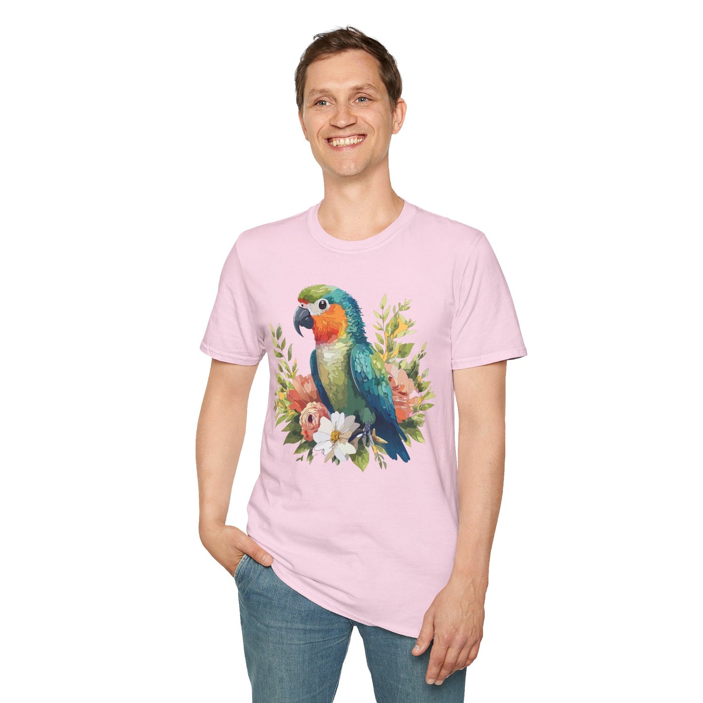 Bird T-Shirt, Floral Bird T Shirt, Shirt with Bird, Shirt with Animal