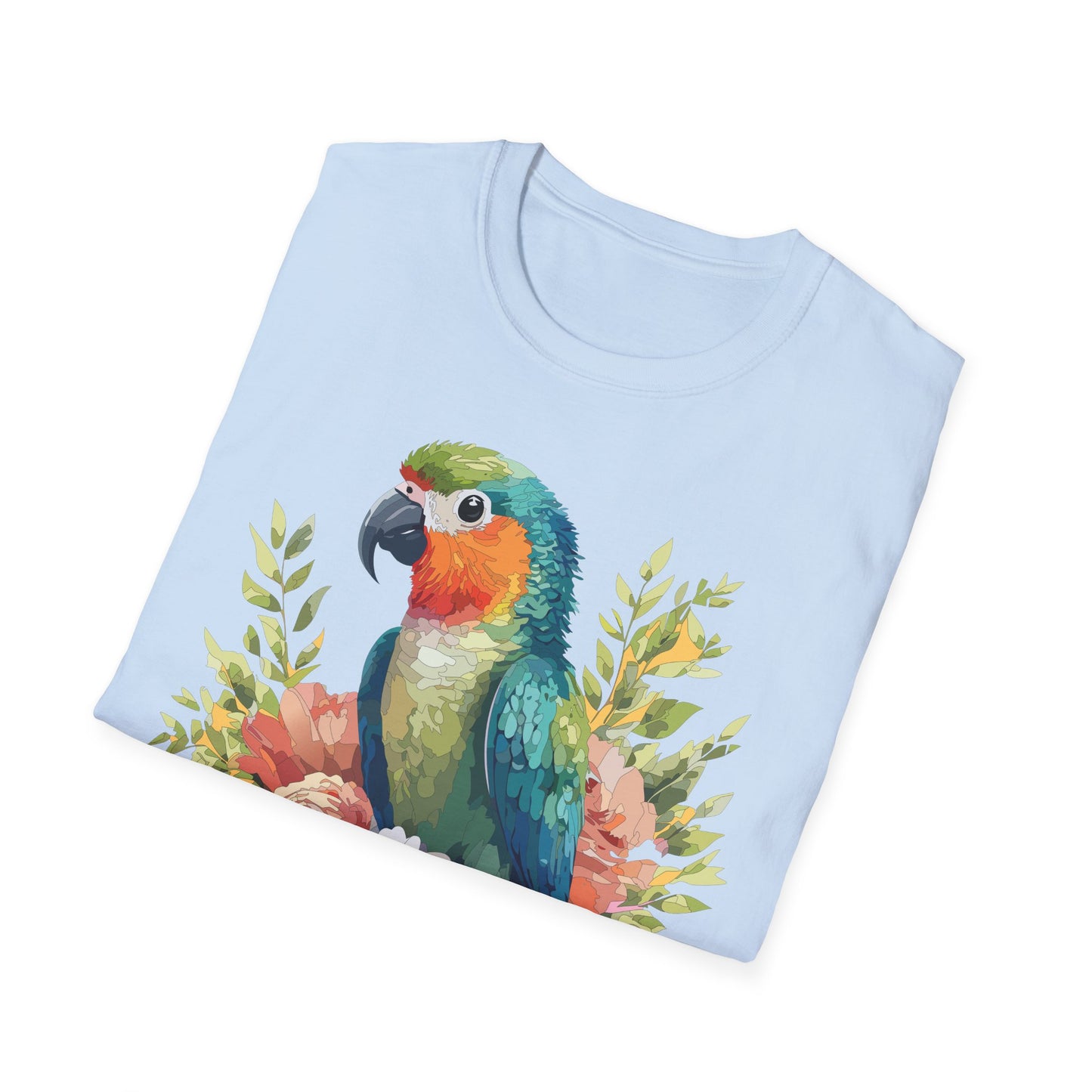 Bird T-Shirt, Floral Bird T Shirt, Shirt with Bird, Shirt with Animal