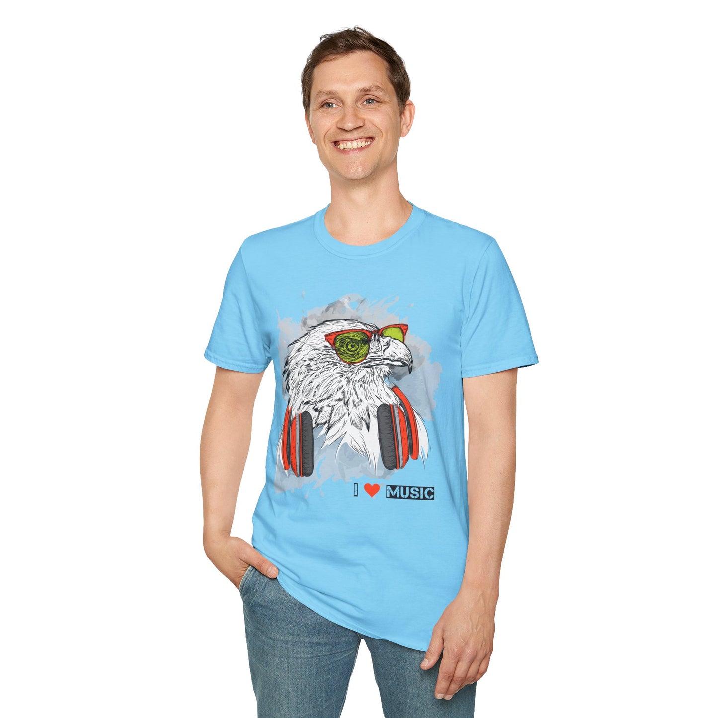 I love Music Animals Shirts, Shirt with Animals, Animals with Headphones Shirt